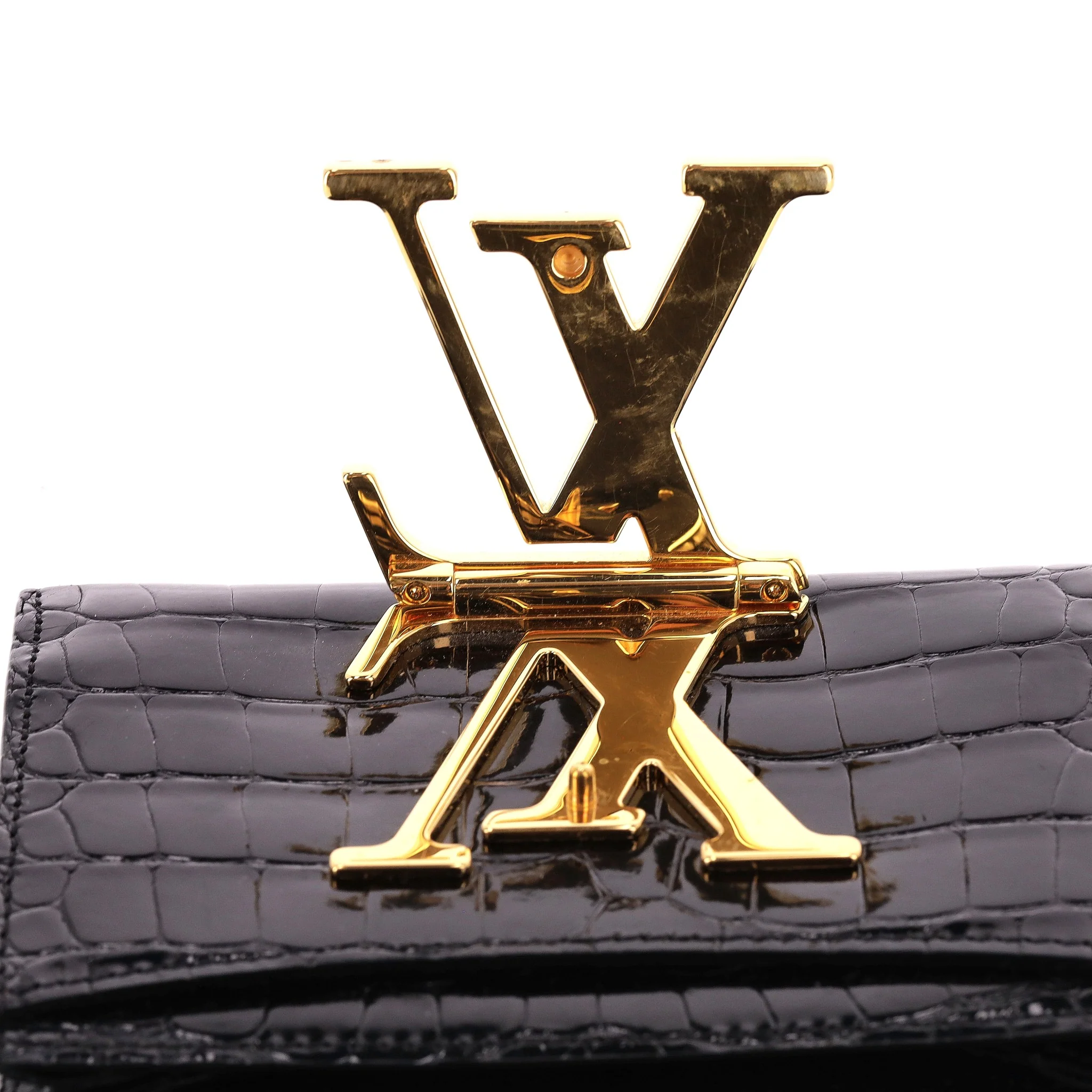 Louis Vuitton Crocodile Skin Capucines Compact Wallet - Image 8
