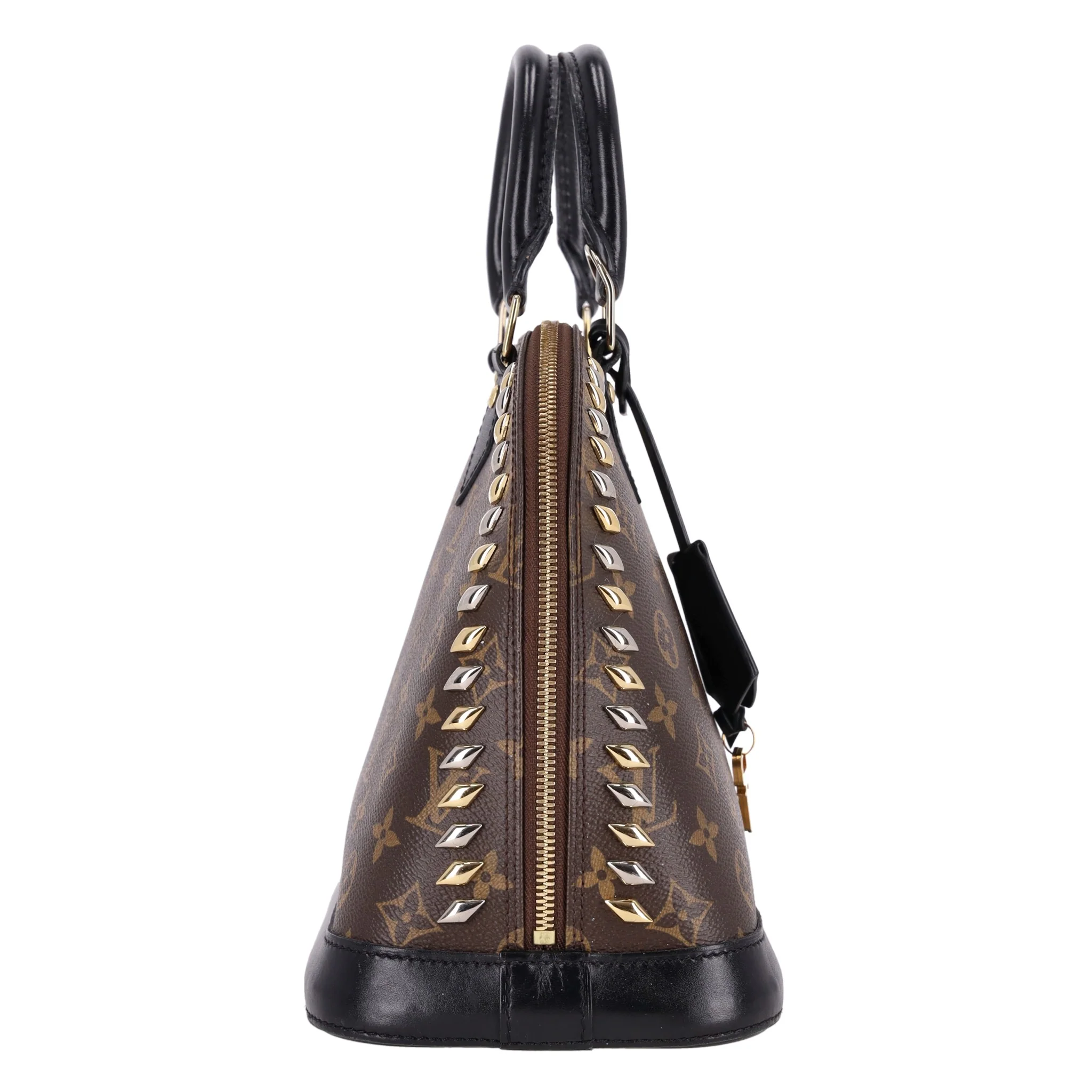 Louis Vuitton Cruise Runway Monogram Macassar Studded Alma Bag - Image 3