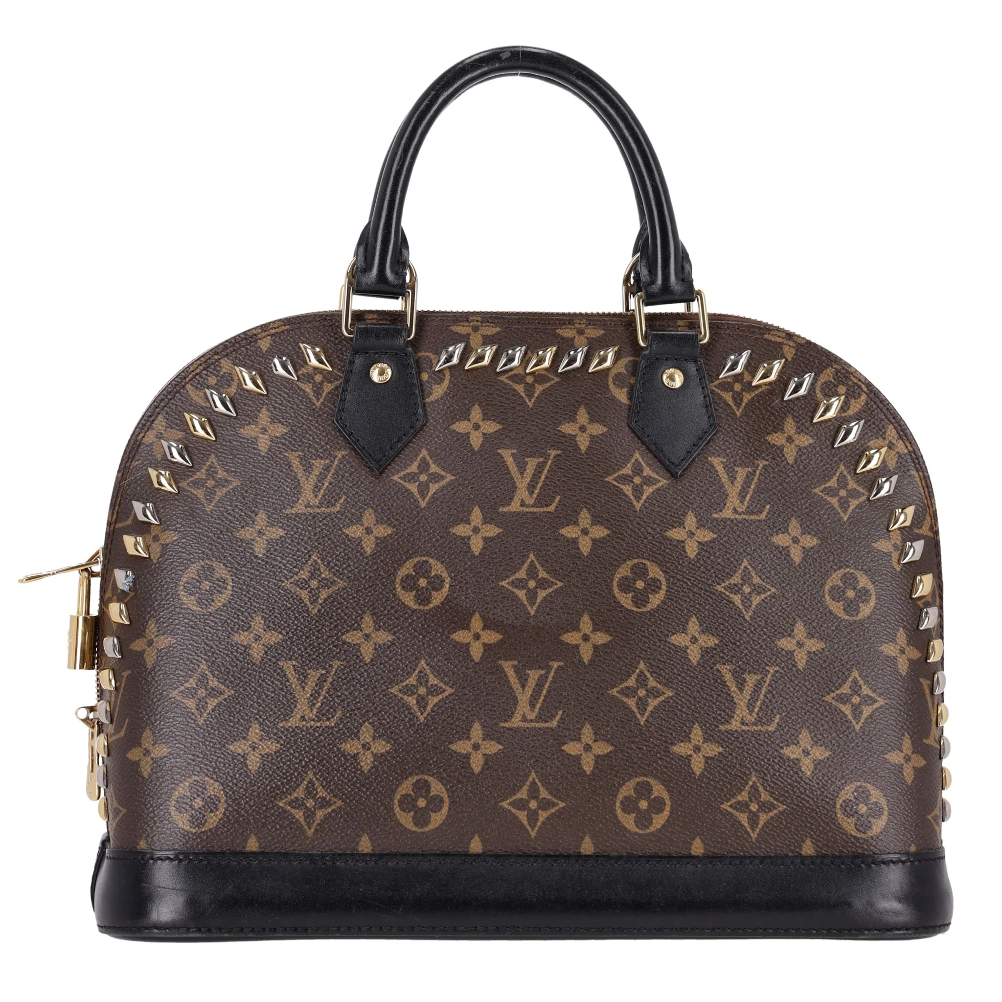 Louis Vuitton Cruise Runway Monogram Macassar Studded Alma Bag - Image 4