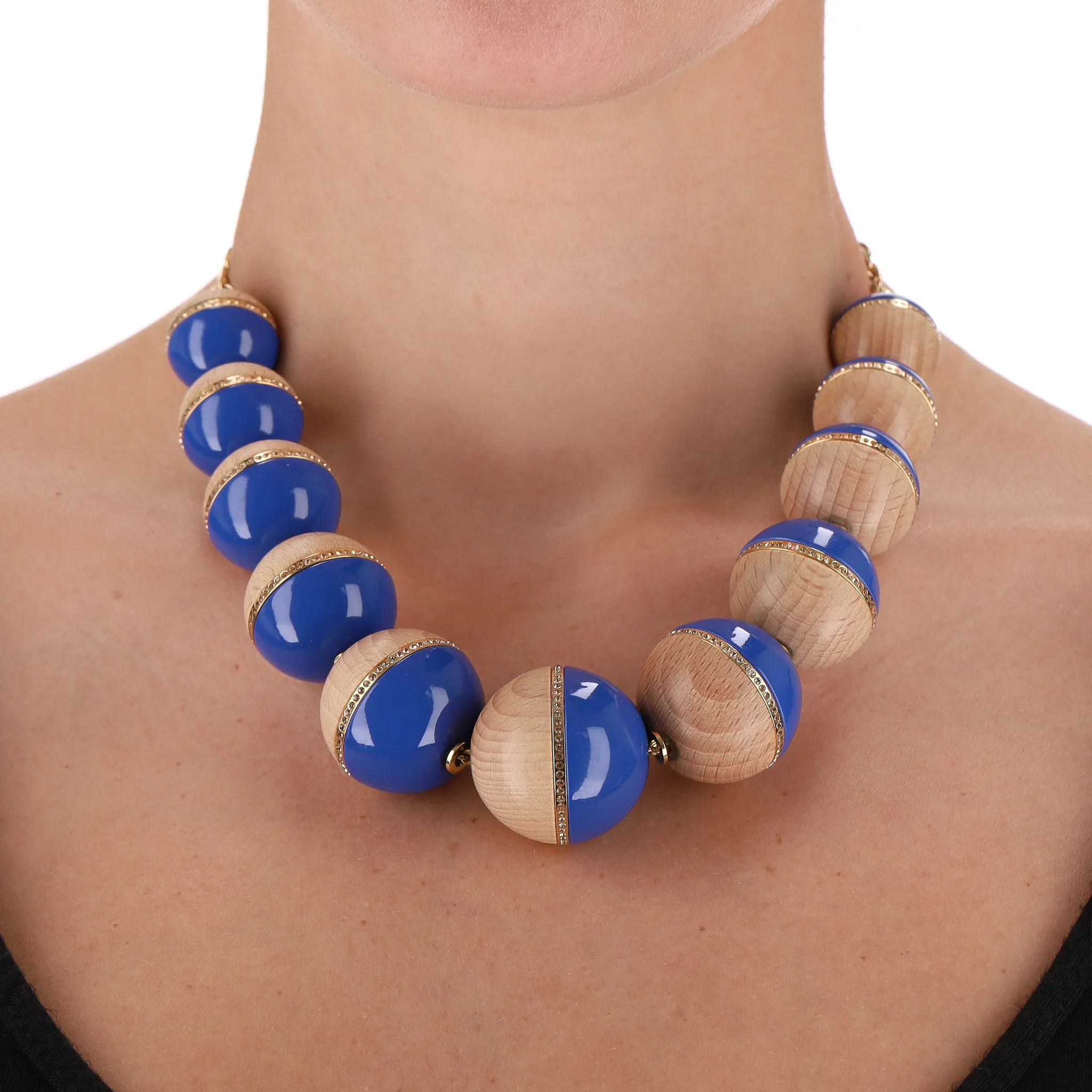 Louis Vuitton Crystal, Wood & Resin Beaded Necklace - Image 2