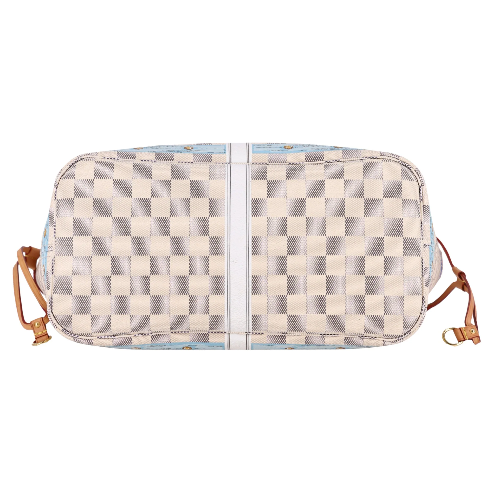 Louis Vuitton Limited Edition Damier Azur Summer Trunks Knokke Neverfull MM Bag & Pochette - Image 5