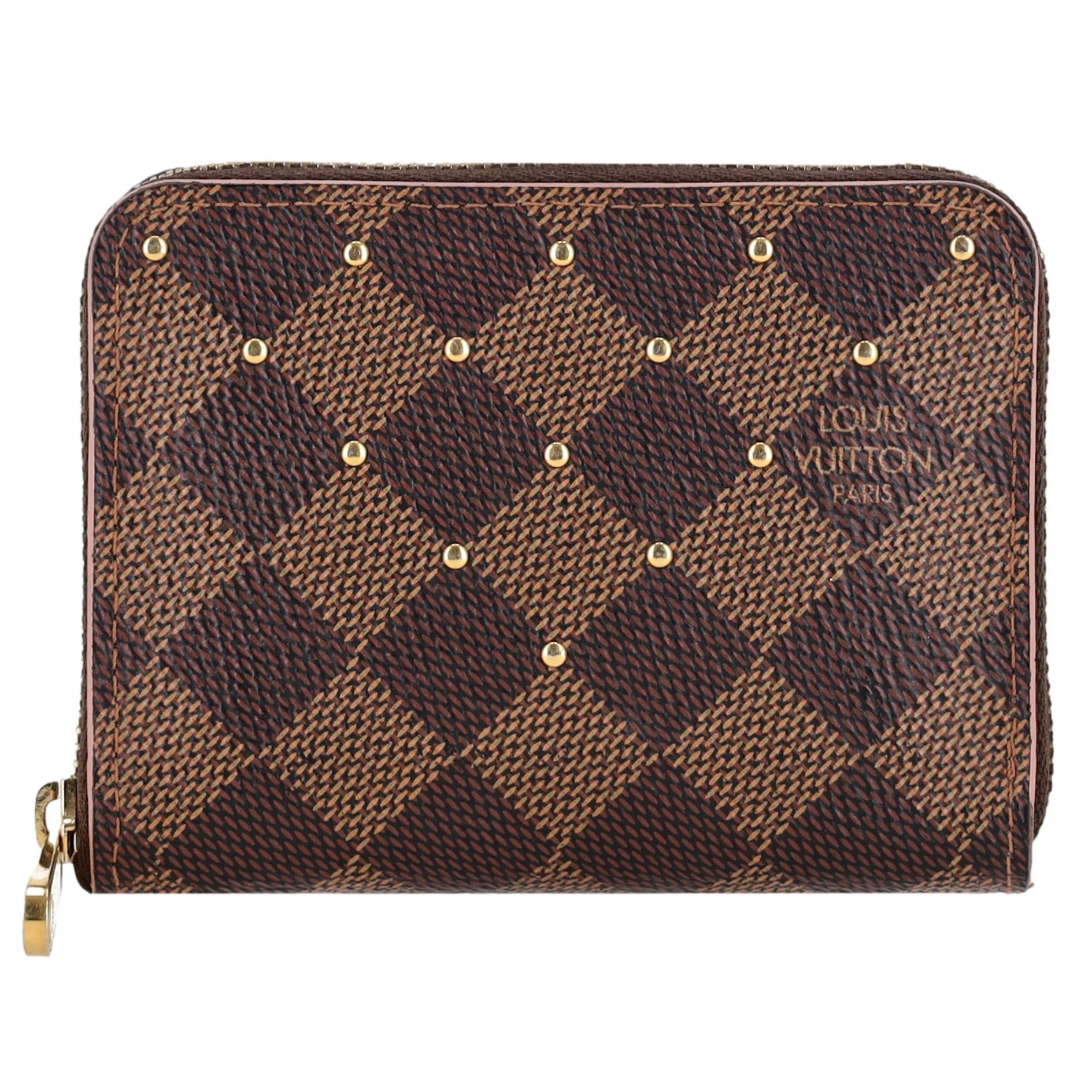 Louis Vuitton Ltd Edition Damier Ebene Studded Zippy Coin Purse