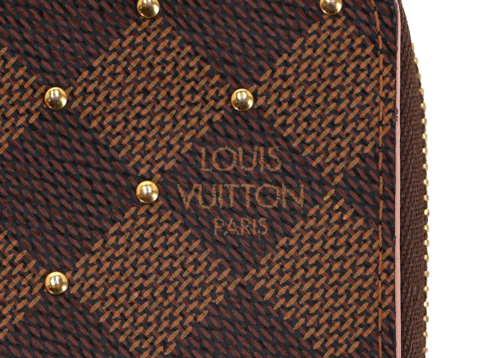 Louis Vuitton Ltd Edition Damier Ebene Studded Zippy Coin Purse - Image 6