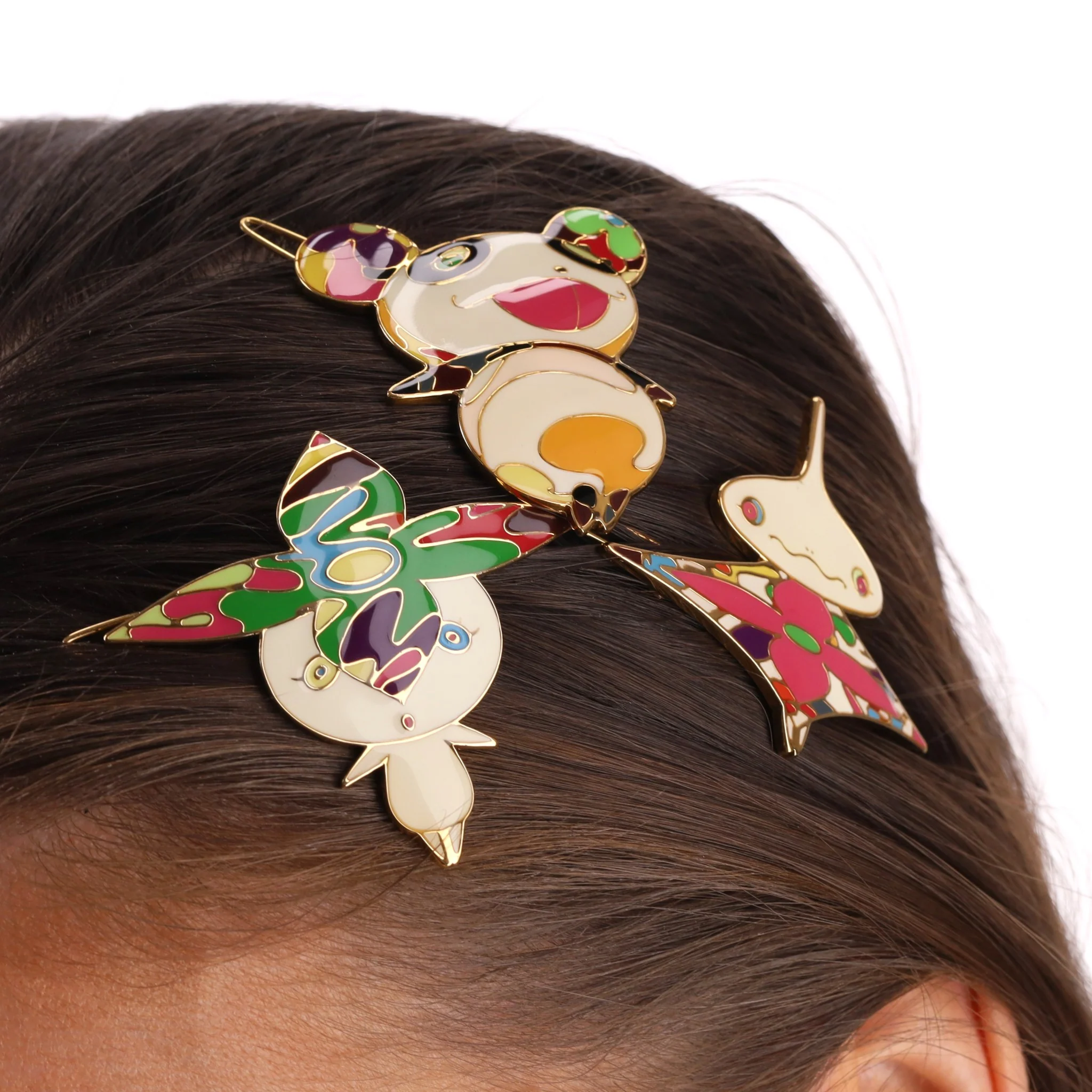 Louis Vuitton Ltd Edition Takashi Murakami Collection Hair Clips - Image 3