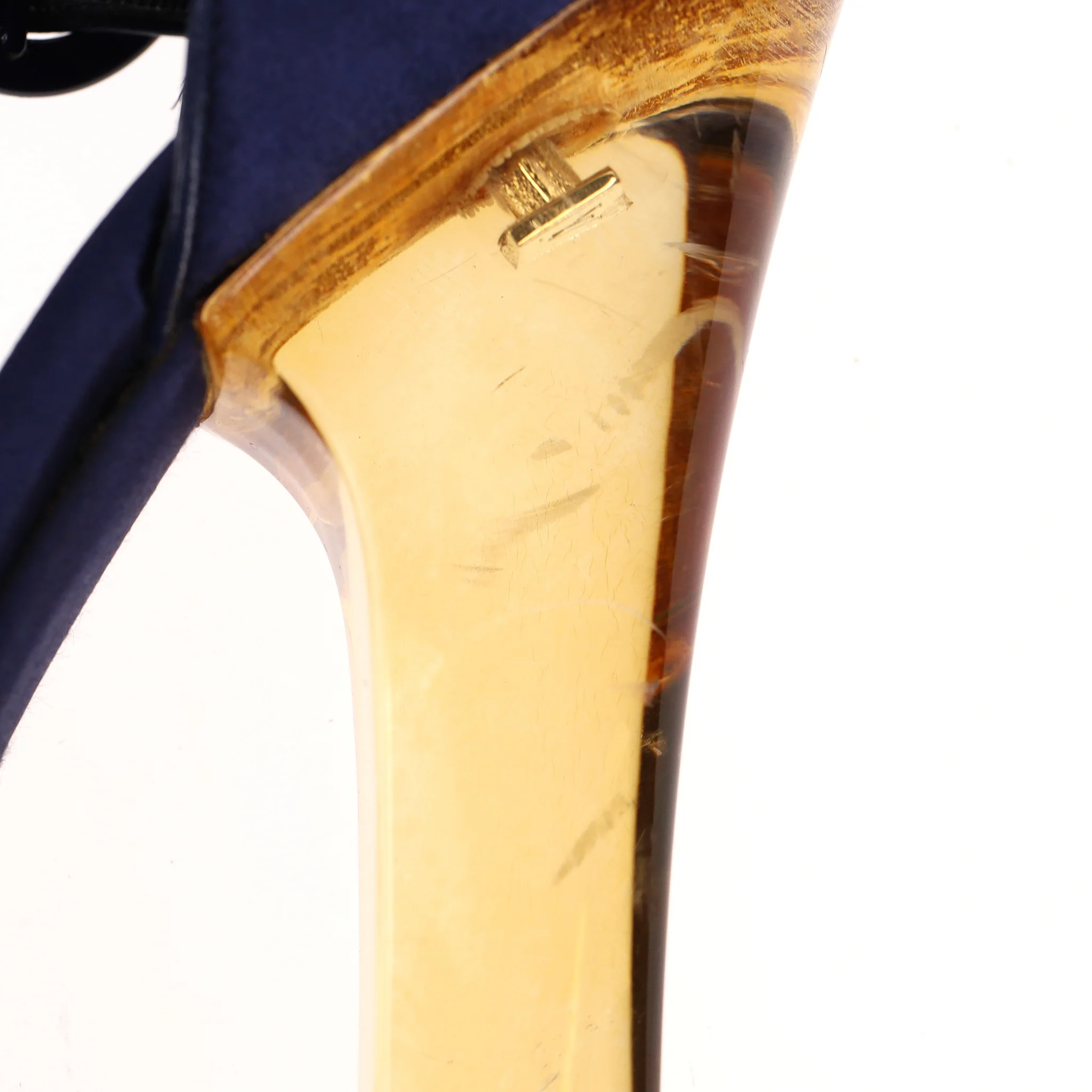 Louis Vuitton Satin 'Florida' Platform Sandals With A Lucite Heel. Size 39 - Image 12