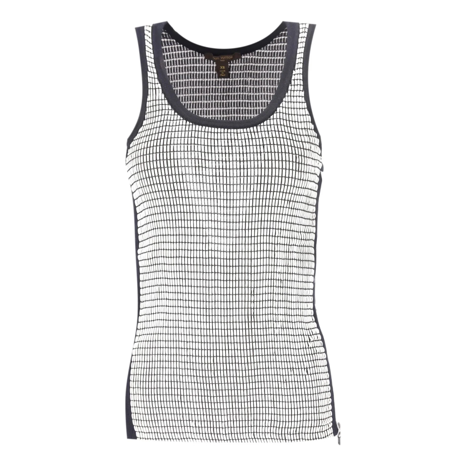 Louis Vuitton Waffle Texture Lambskin Tank Top With A Size Zip. Size XS
