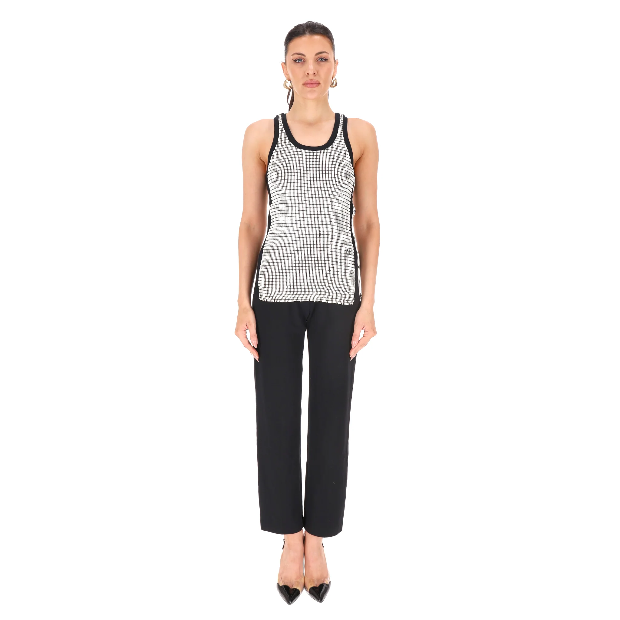 Louis Vuitton Waffle Texture Lambskin Tank Top With A Size Zip. Size XS - Image 2