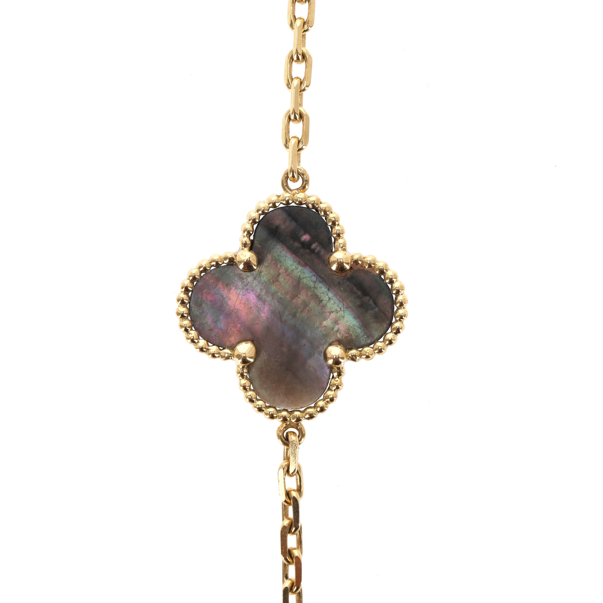 Custom Made - 12 Motif Long Necklace in 18K Yellow Gold - Image 7