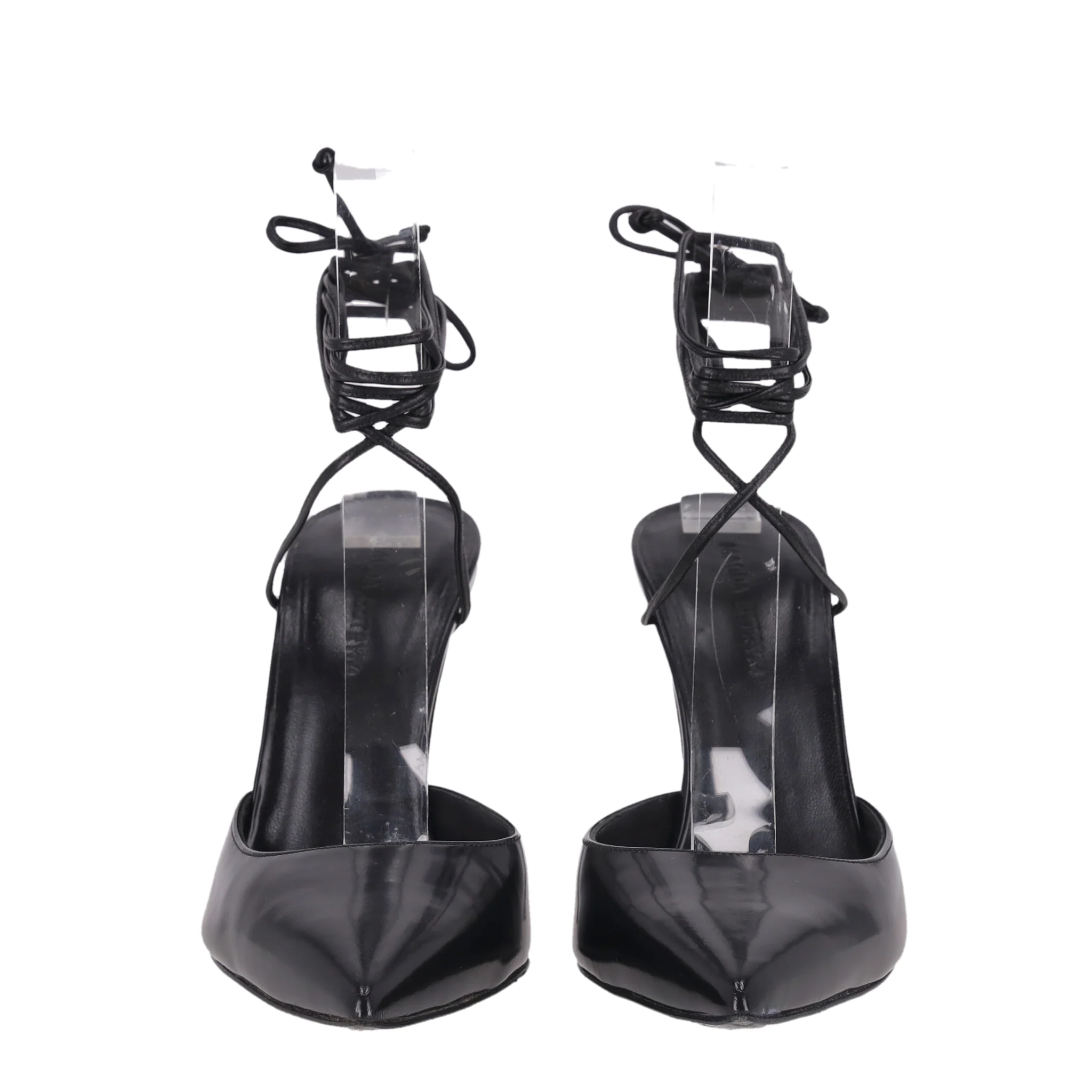 Magda Butrym Leather Ankle-Tie Stiletto Heels.Size 36 - Image 2