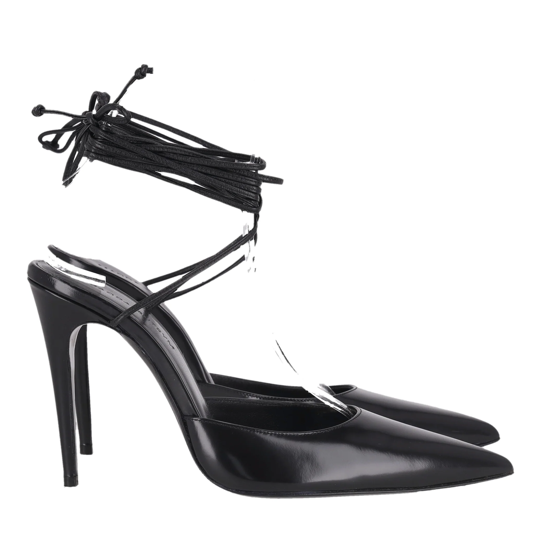 Magda Butrym Leather Ankle-Tie Stiletto Heels.Size 36 - Image 3