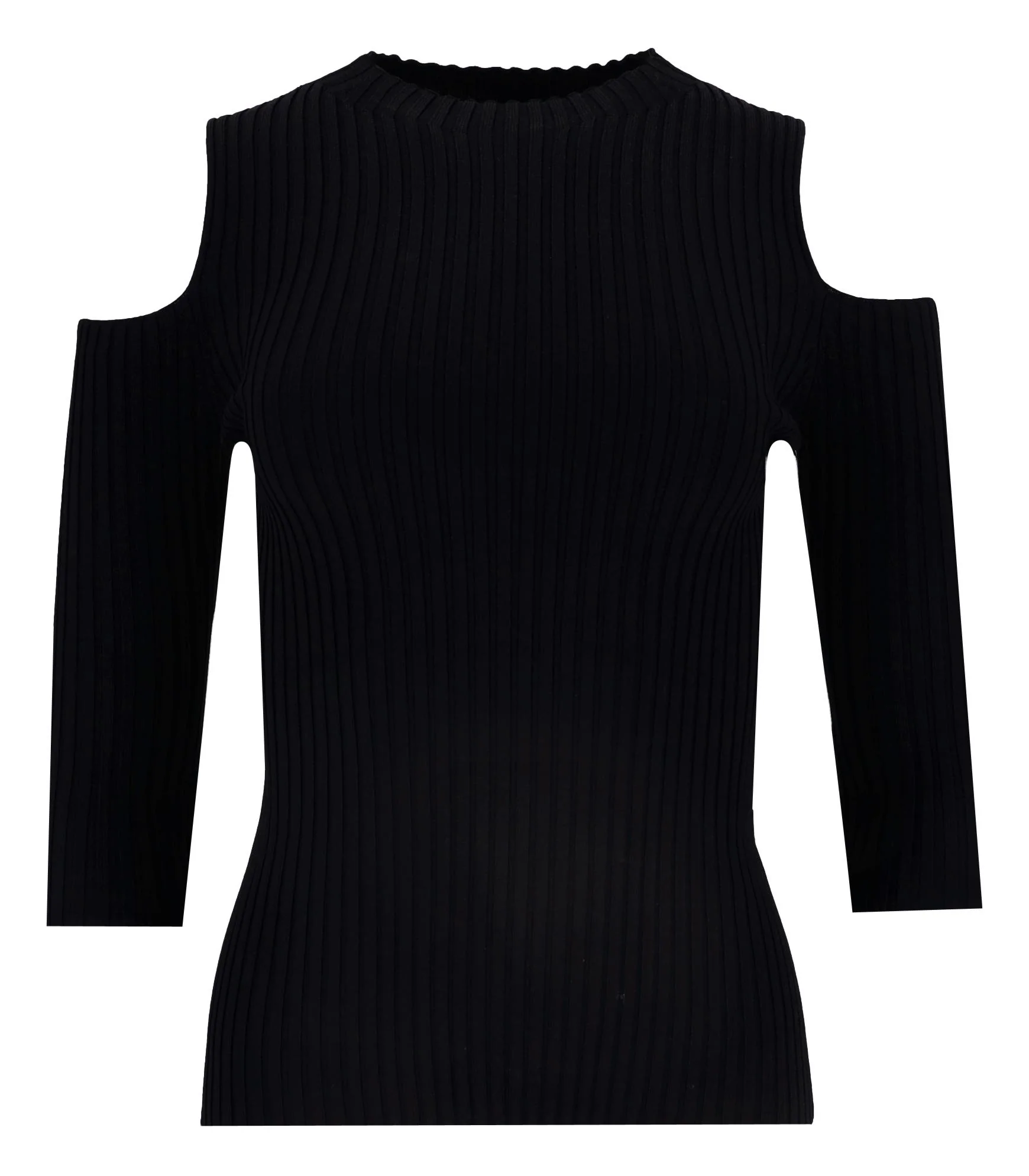 Maje Knitted Cold-Shoulder Top. Size 1