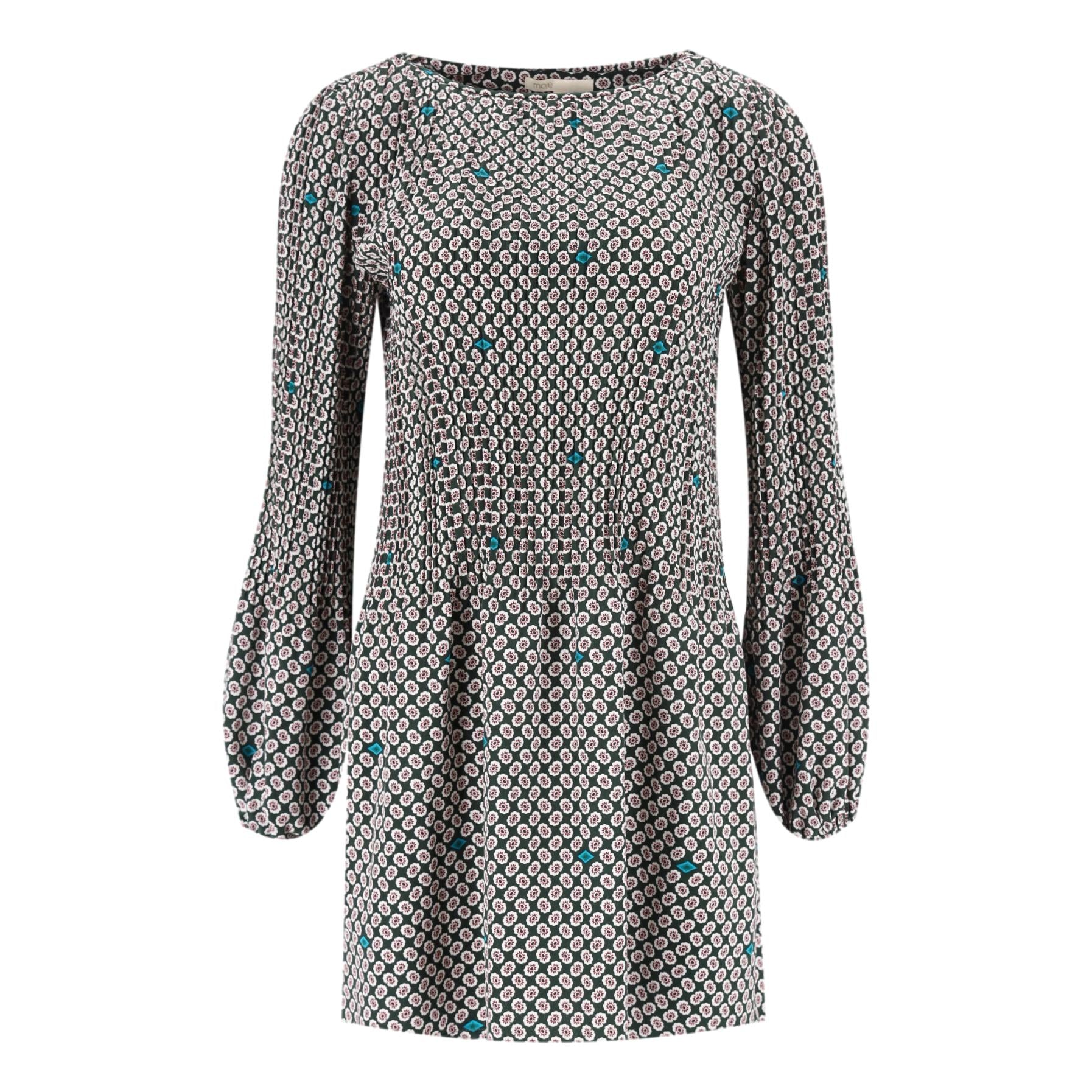 Maje Printed Pleated Dress. Size 3