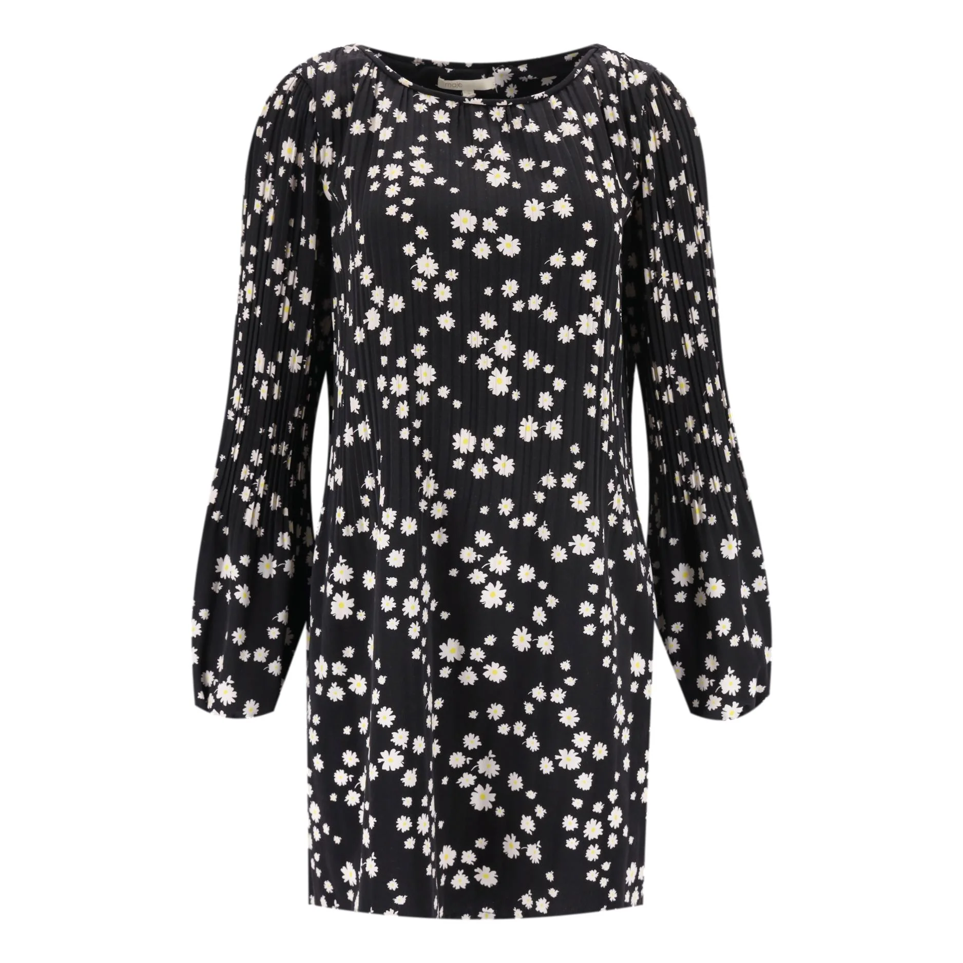 Maje Daisy Print Pleated Dress. Size 2