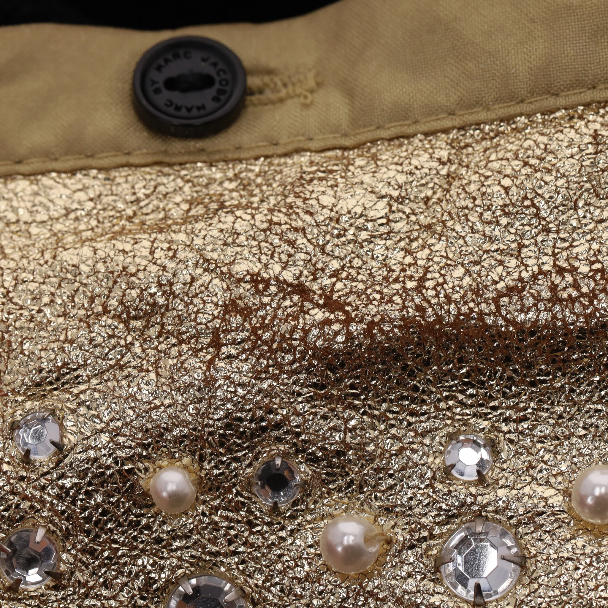 Marc By Marc Jacobs Wool Blend Dress With Leather Jewel-Embellished Collar. Size S - Image 10
