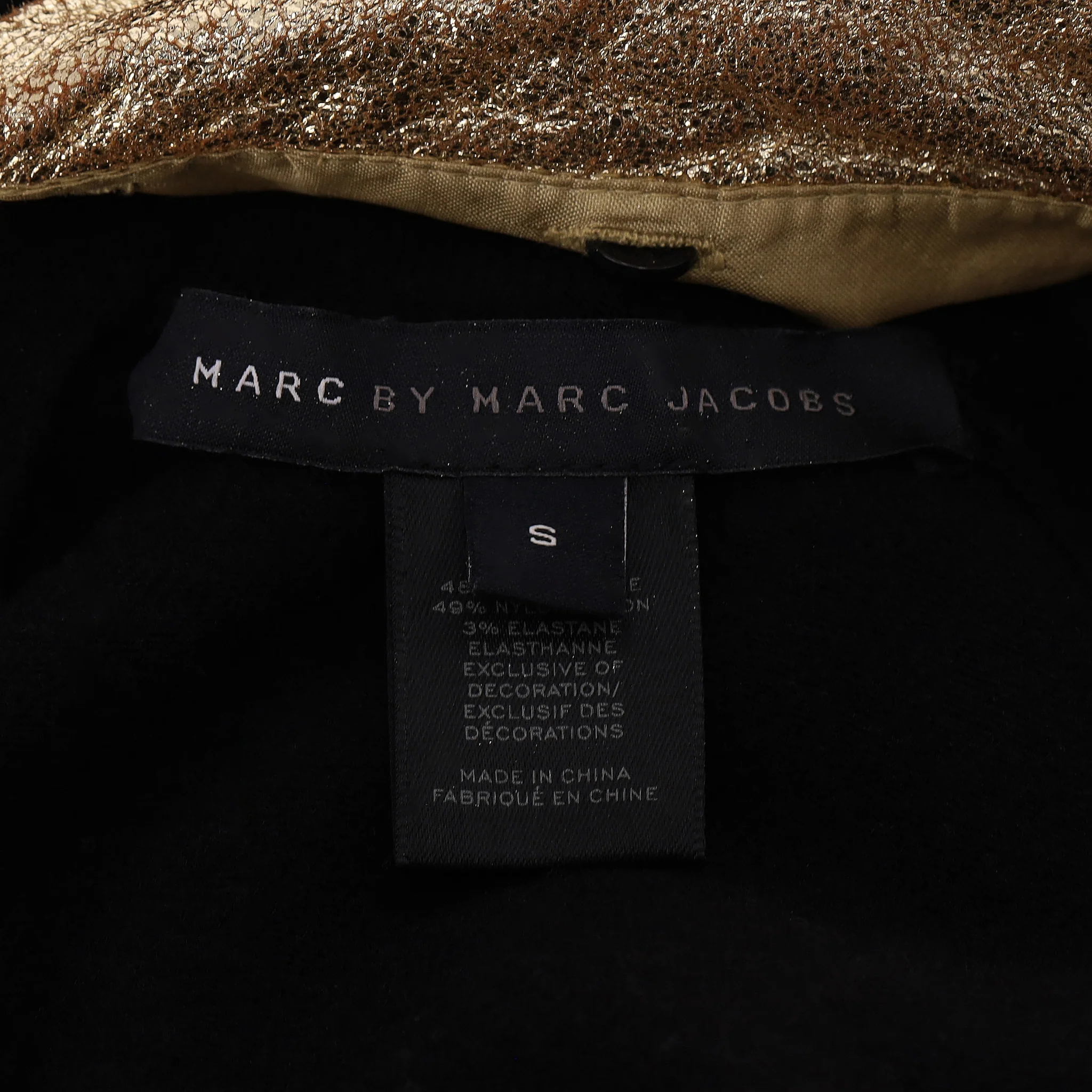 Marc By Marc Jacobs Wool Blend Dress With Leather Jewel-Embellished Collar. Size S - Image 8