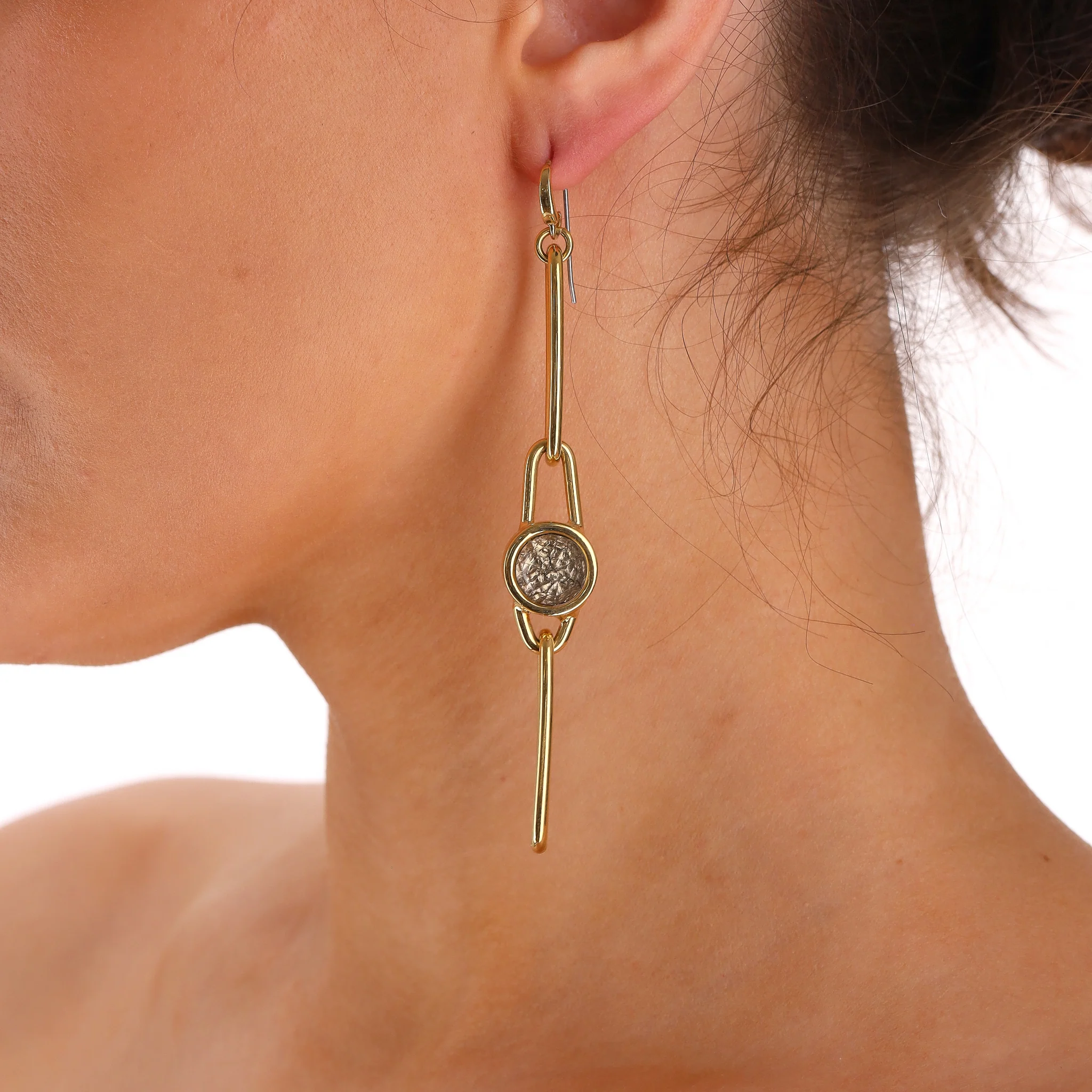 Marc Jacobs Asymmetric Link Drop Earrings - Image 2