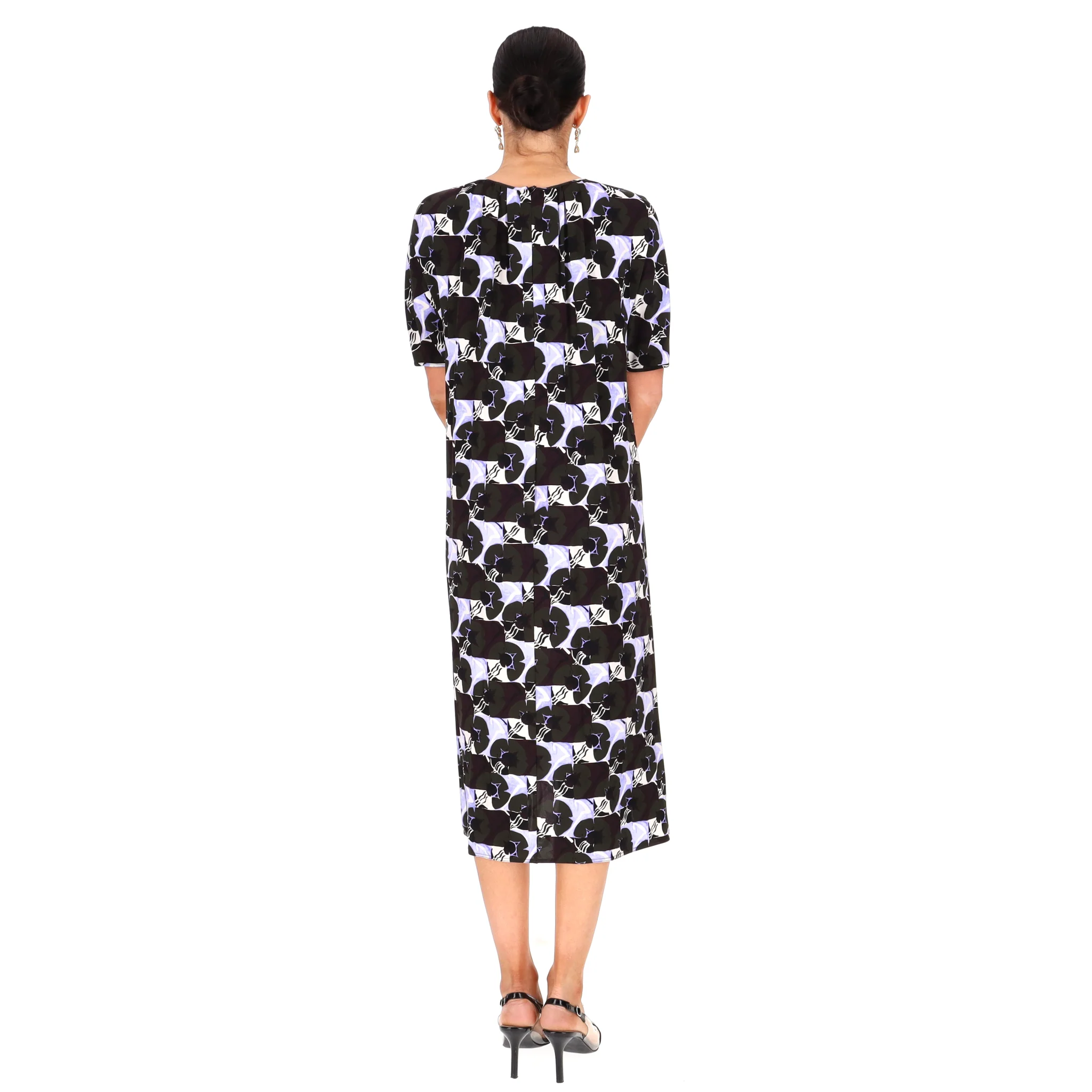 Marni Abstract Floral Print Midi Dress. Size 38IT - Image 4