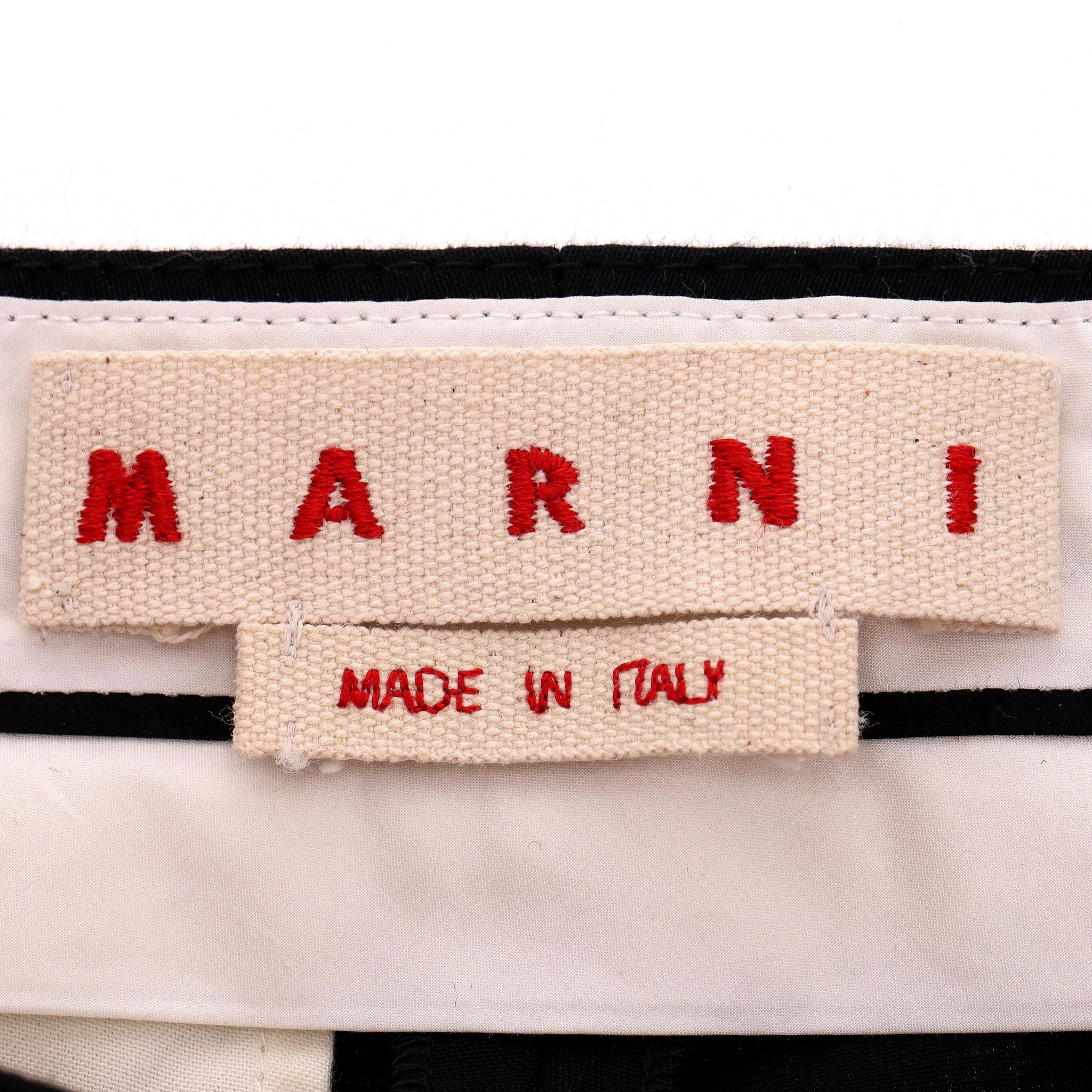 Marni Contrast-Stitching Cropped Flared Trousers. Size 40IT - Image 7