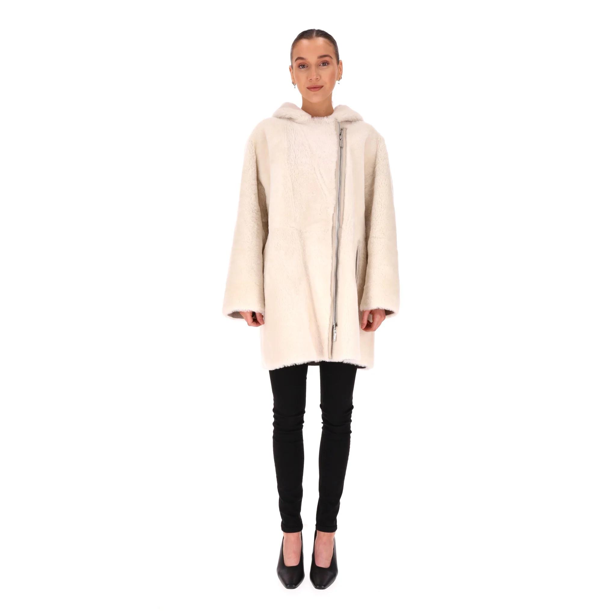 Max & Moi Reversible Merino Shearling Coat. Size 36FR - Image 2