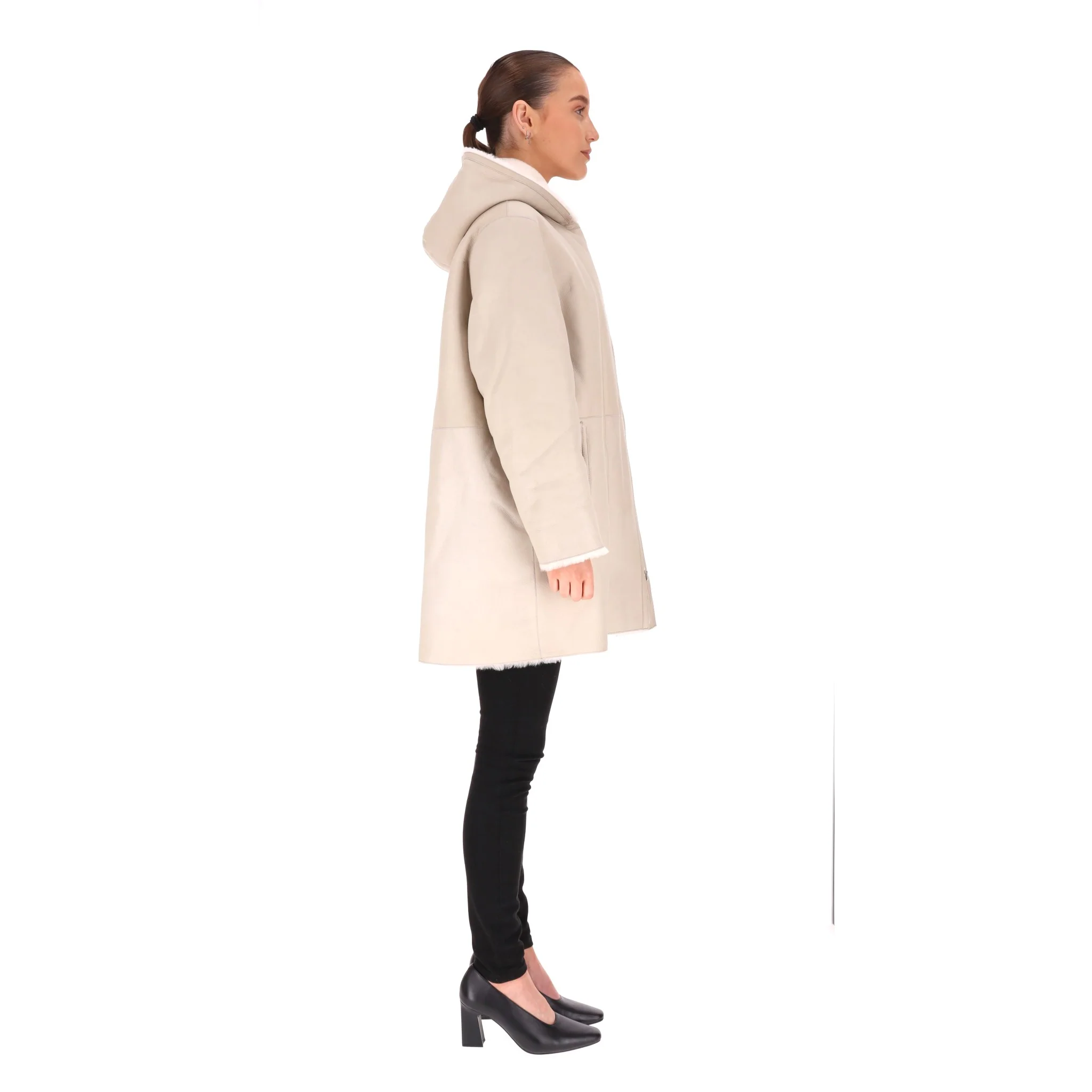 Max & Moi Reversible Merino Shearling Coat. Size 36FR - Image 4