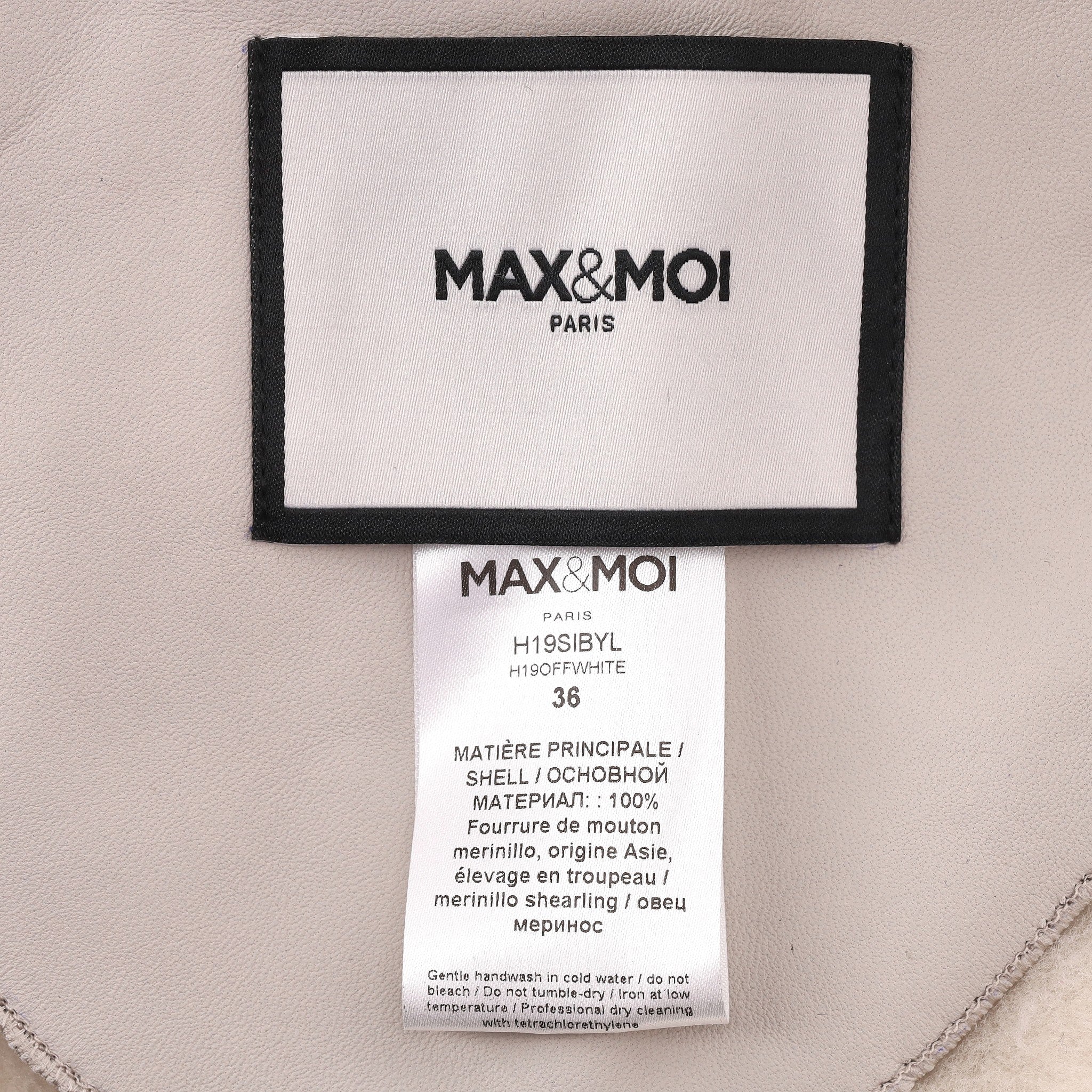Max & Moi Reversible Merino Shearling Coat. Size 36FR - Image 7