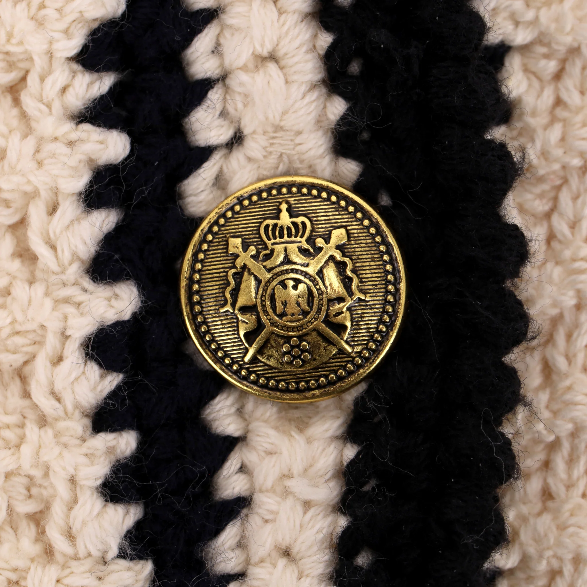 ME+EM Cotton Boucle Hand-Crocheted Cardigan. Size XS - Image 5