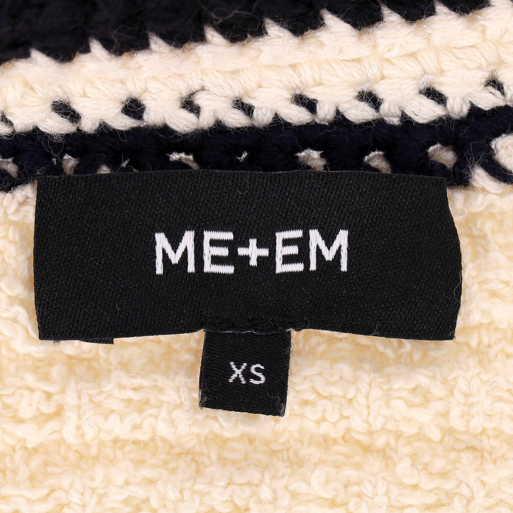 ME+EM Cotton Boucle Hand-Crocheted Cardigan. Size XS - Image 7