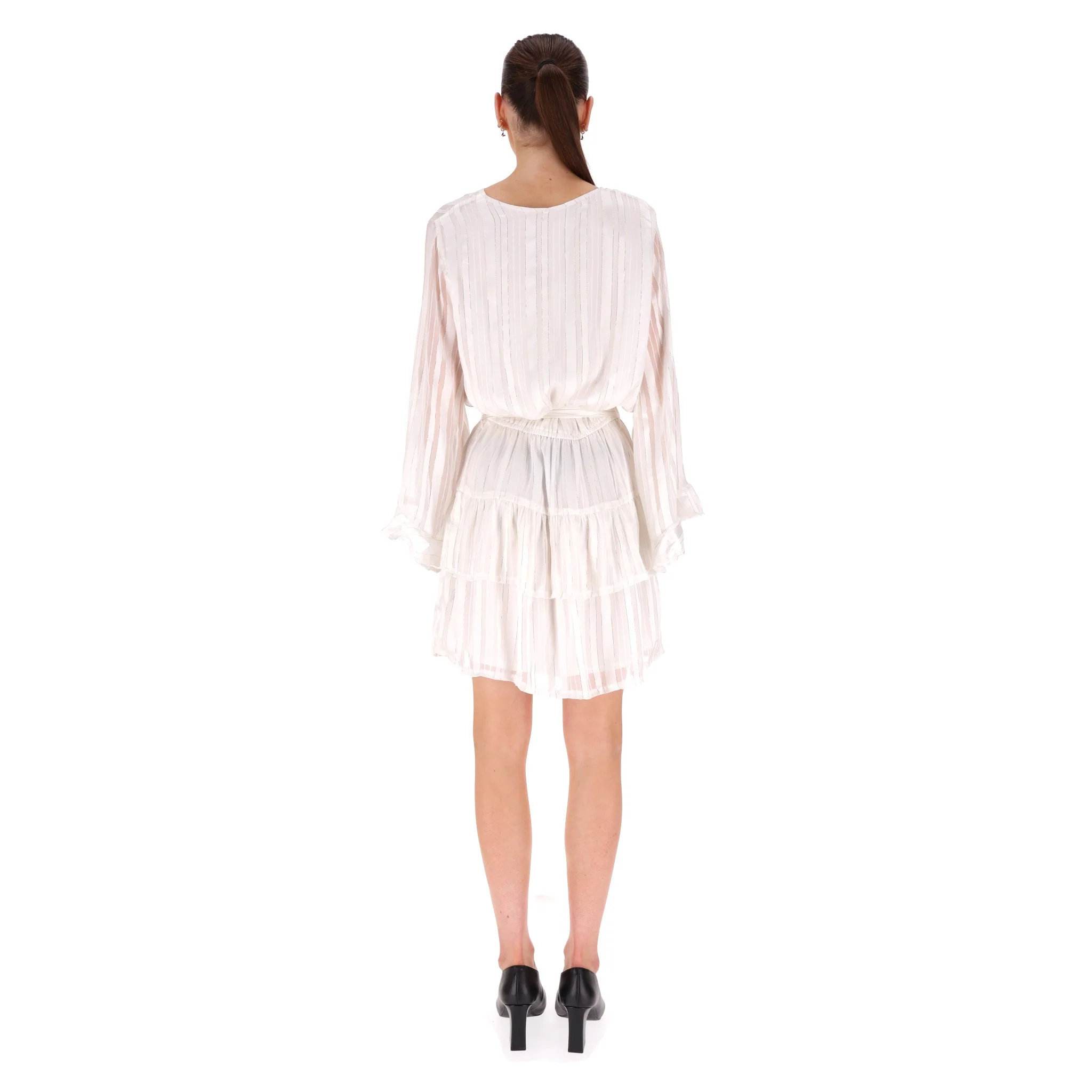 Melissa Odabash Wrap Tiered Mini Dress. Size 1 - Image 4