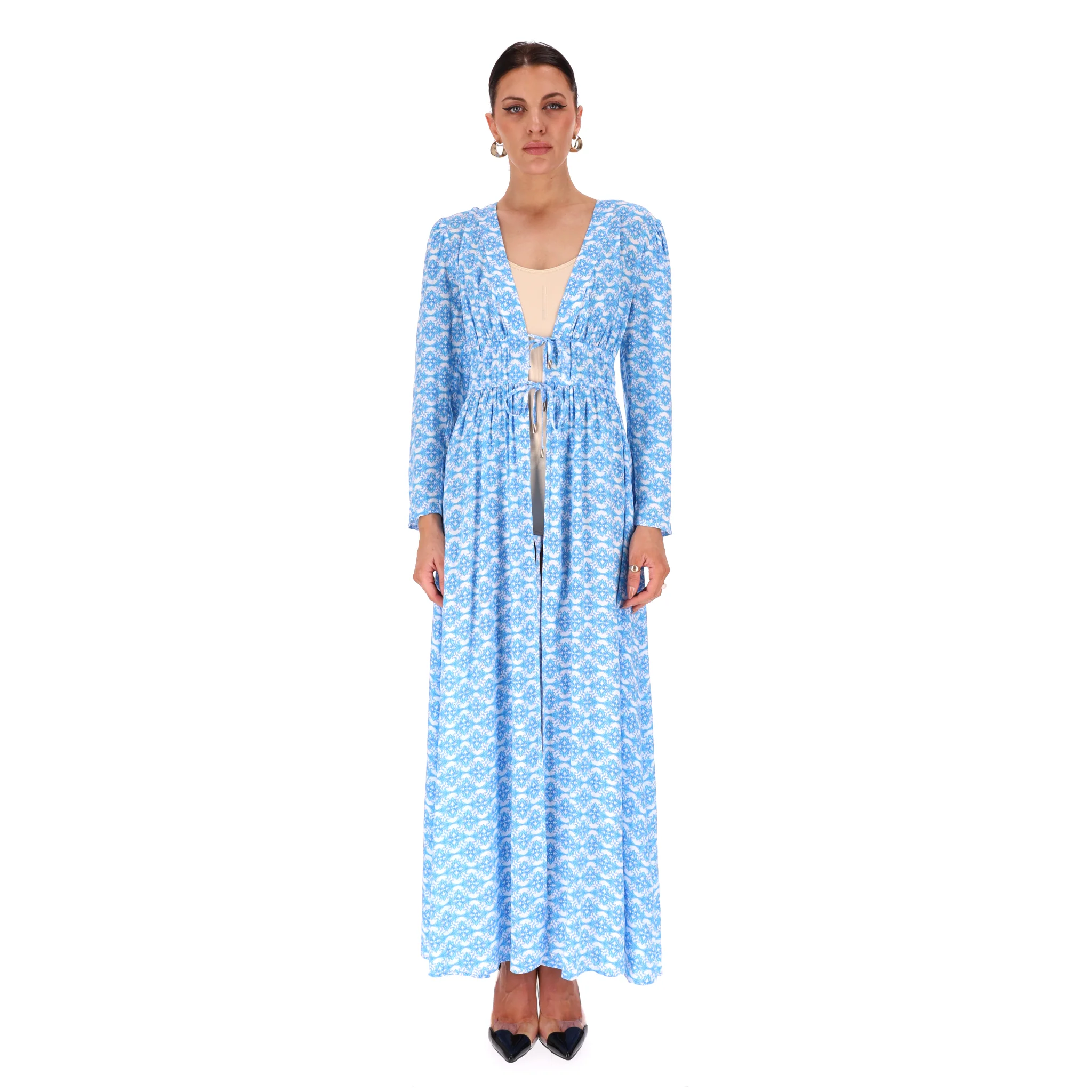 Mellisa Odabash Printed Kaftan Dress. Size XS - Image 2
