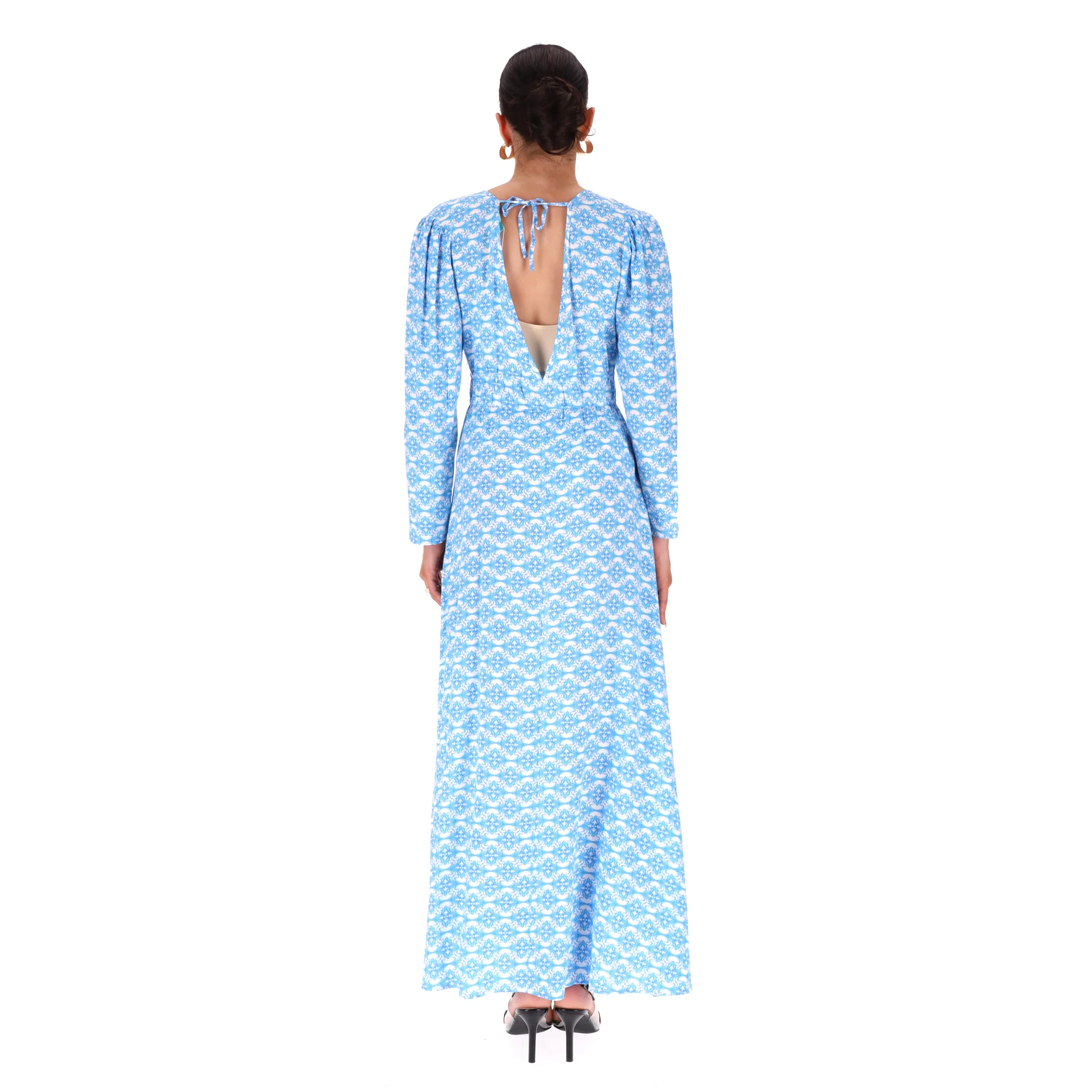Mellisa Odabash Printed Kaftan Dress. Size XS - Image 4