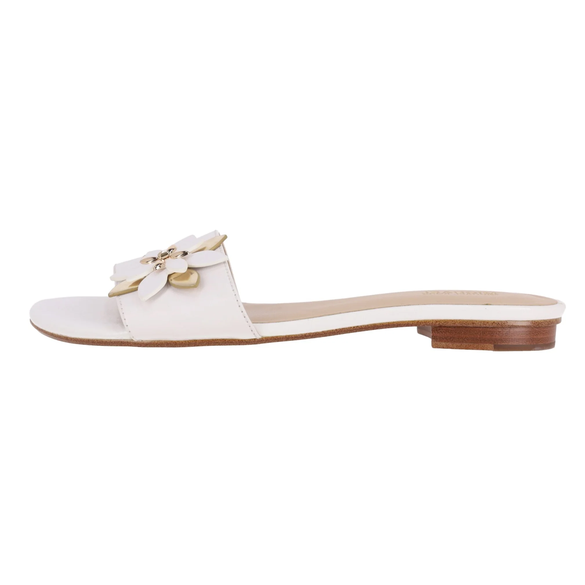 Michael Kors Heidi Floral Leather Slide Sandals. Size 36.5 - Image 3