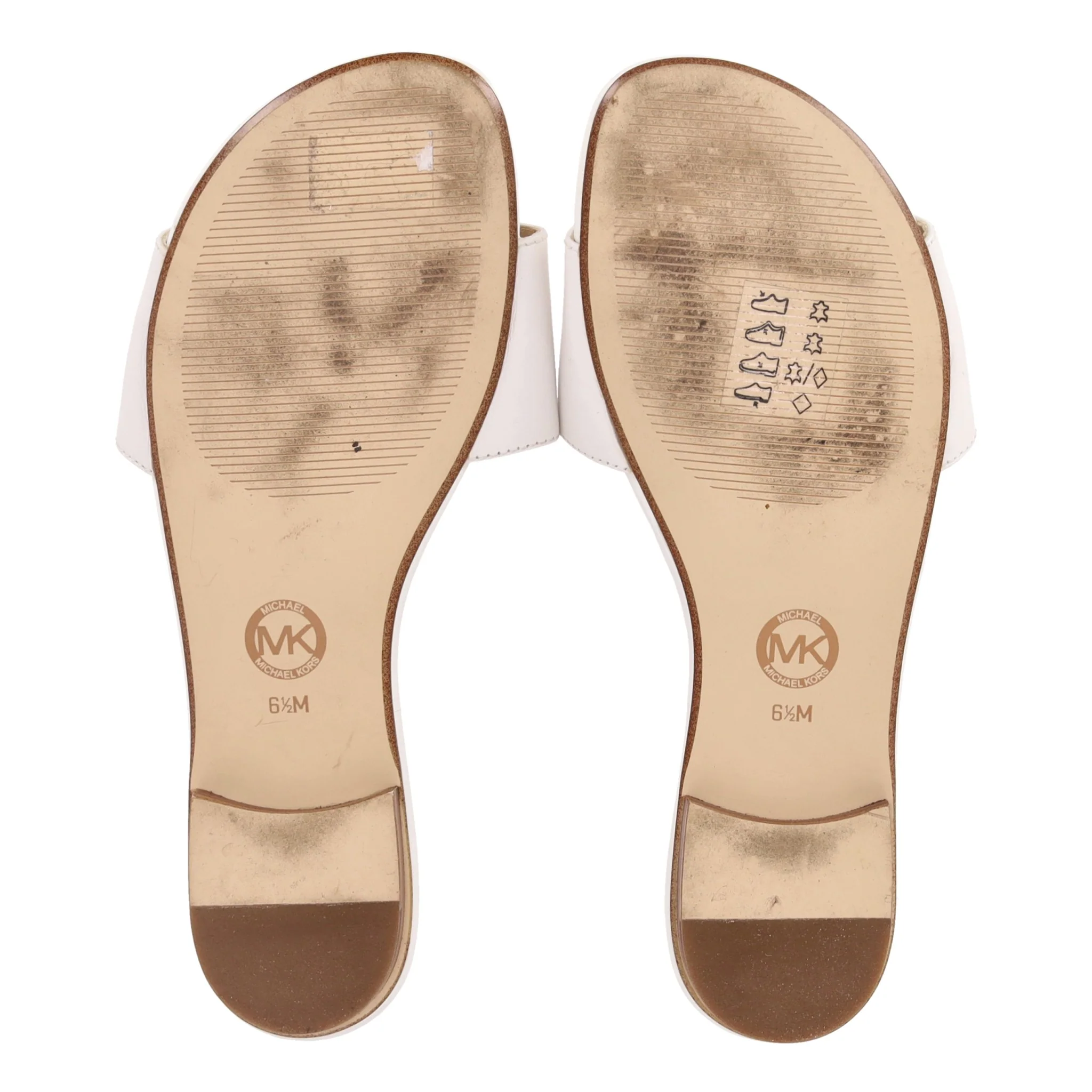 Michael Kors Heidi Floral Leather Slide Sandals. Size 36.5 - Image 6