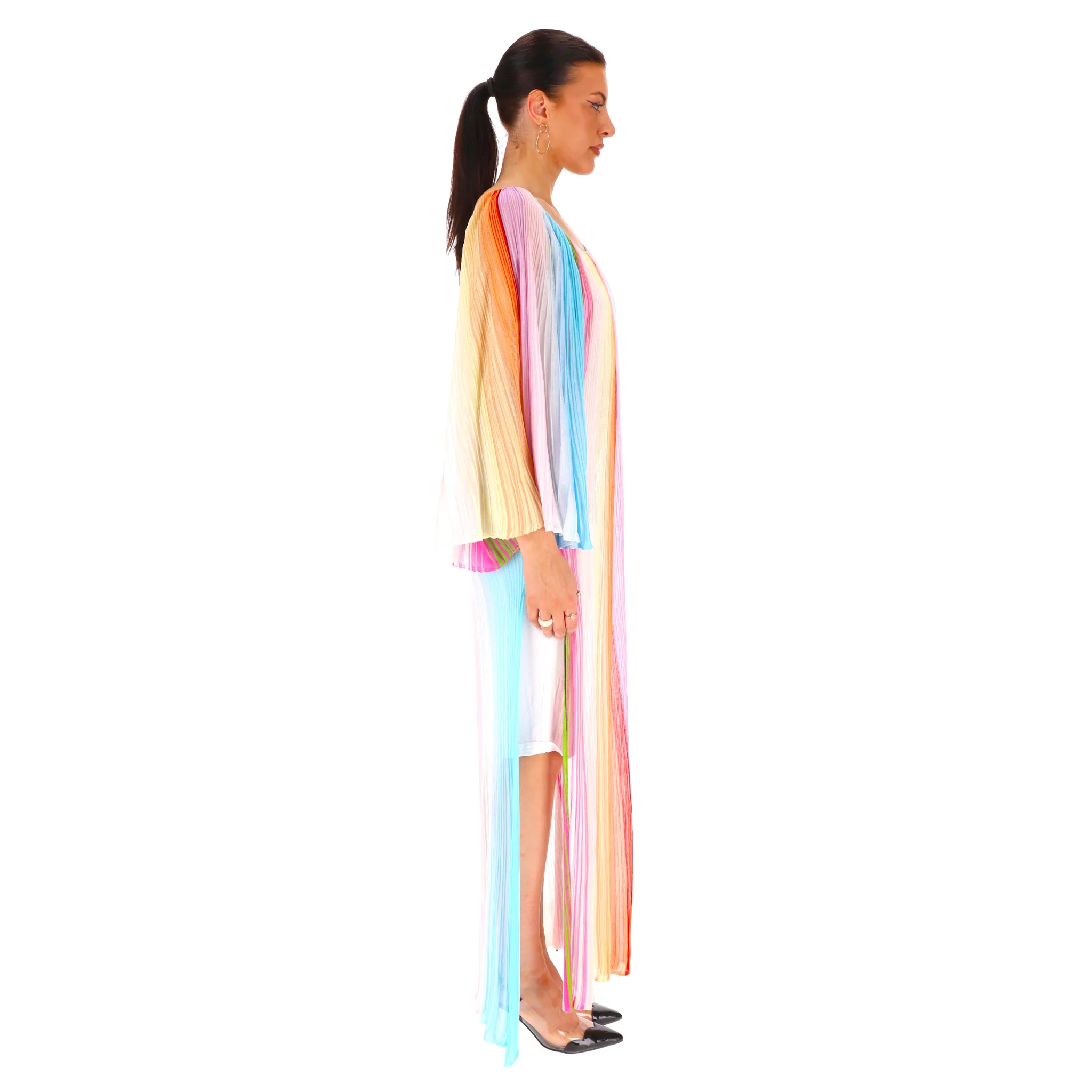 Missoni Crochet-Knit Striped Beach Dress/Cover Up. Size S - Image 3