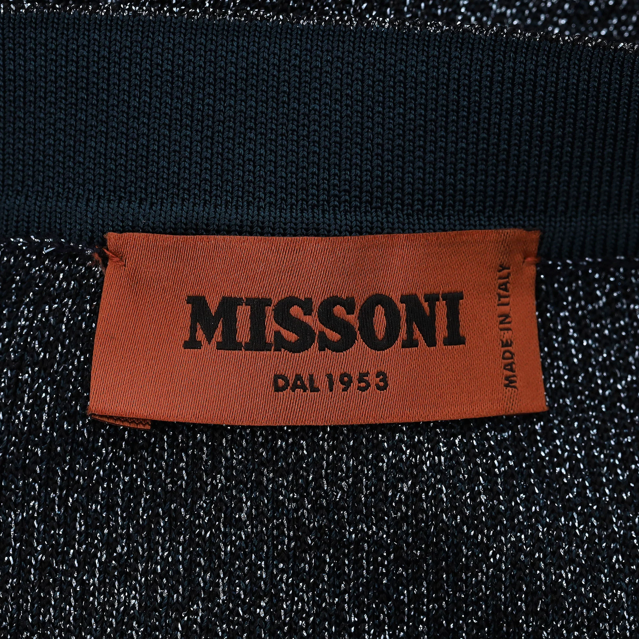 Missoni Metallic Ribbed-Knit Skirt With A Side Slit. Size 38IT - Image 7