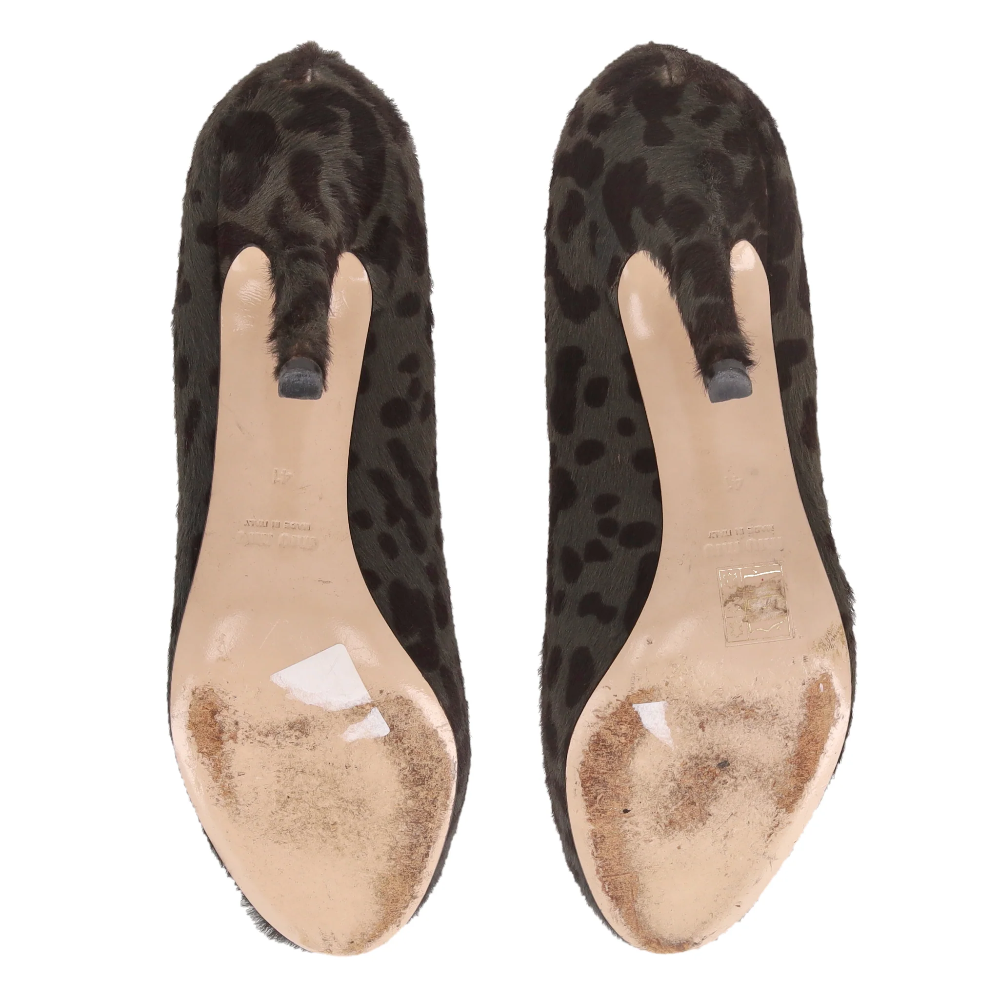 Miu Miu Leopard Print Pony Hair Pumps. Size 41 - Image 5
