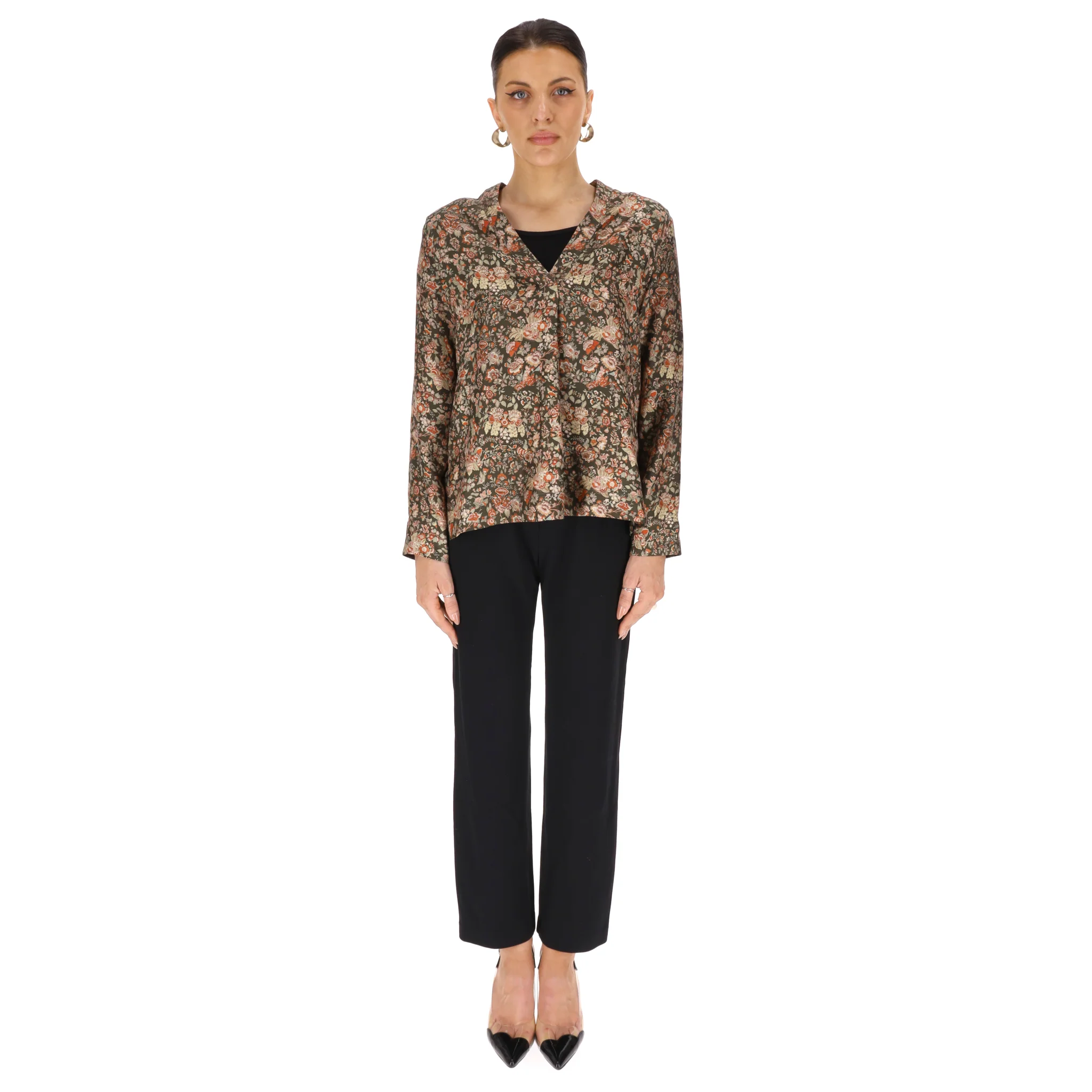 Momoni Silk Floral Top. Size 40IT - Image 2