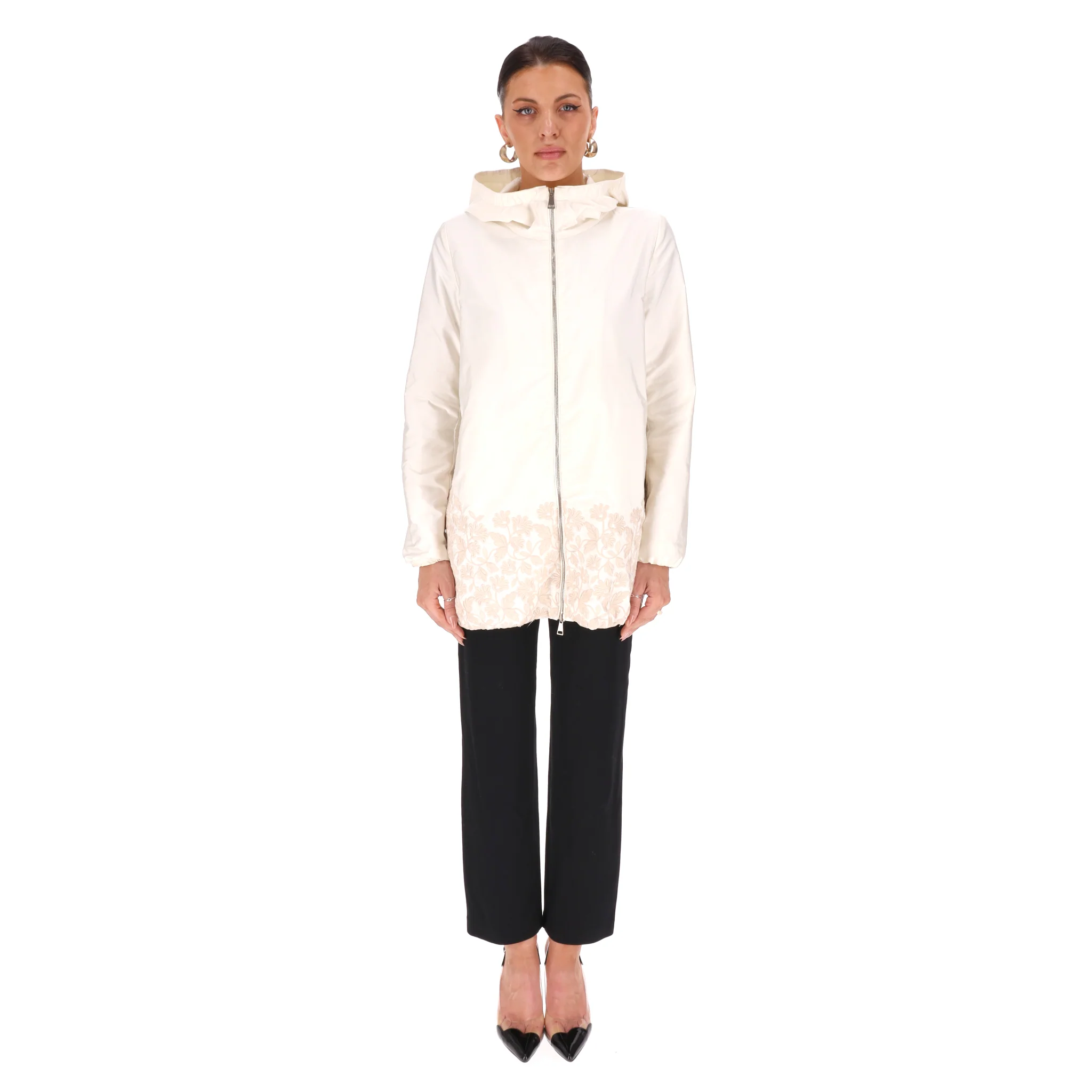 Moncler Jacket With A Floral Embroidery. Size 1 - Image 2