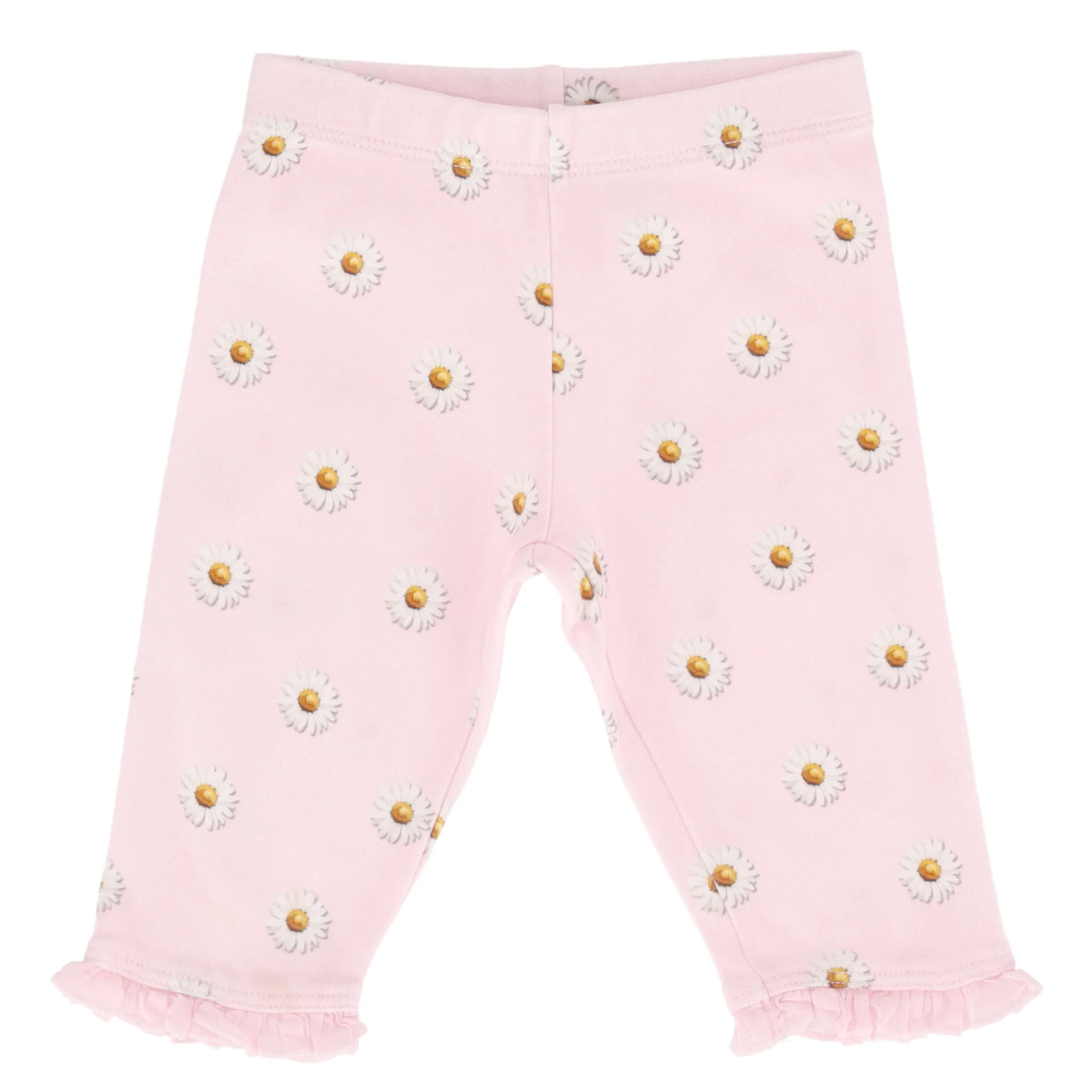 Monnalisa Baby Girl Cotton Daisy Print Leggings. Size 6M