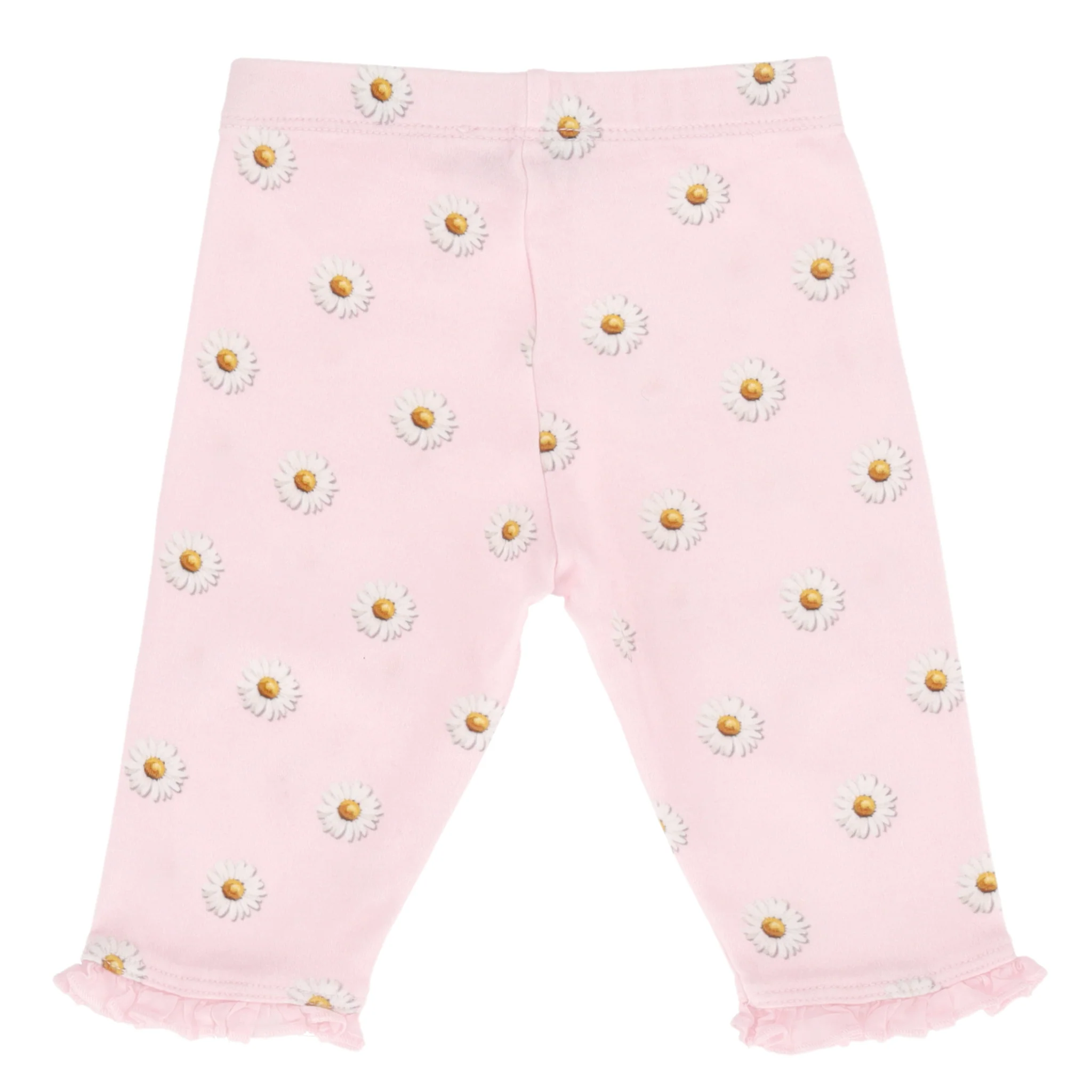 Monnalisa Baby Girl Cotton Daisy Print Leggings. Size 6M - Image 2