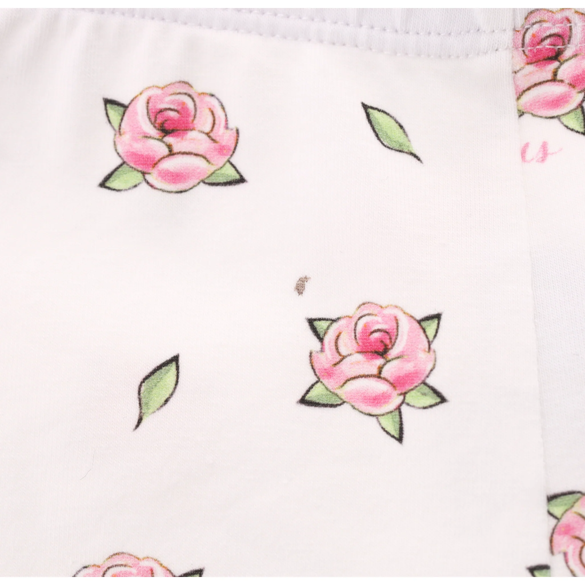 Monnalisa Baby Girl Cotton Rose Print Leggings. Size 6M - Image 6