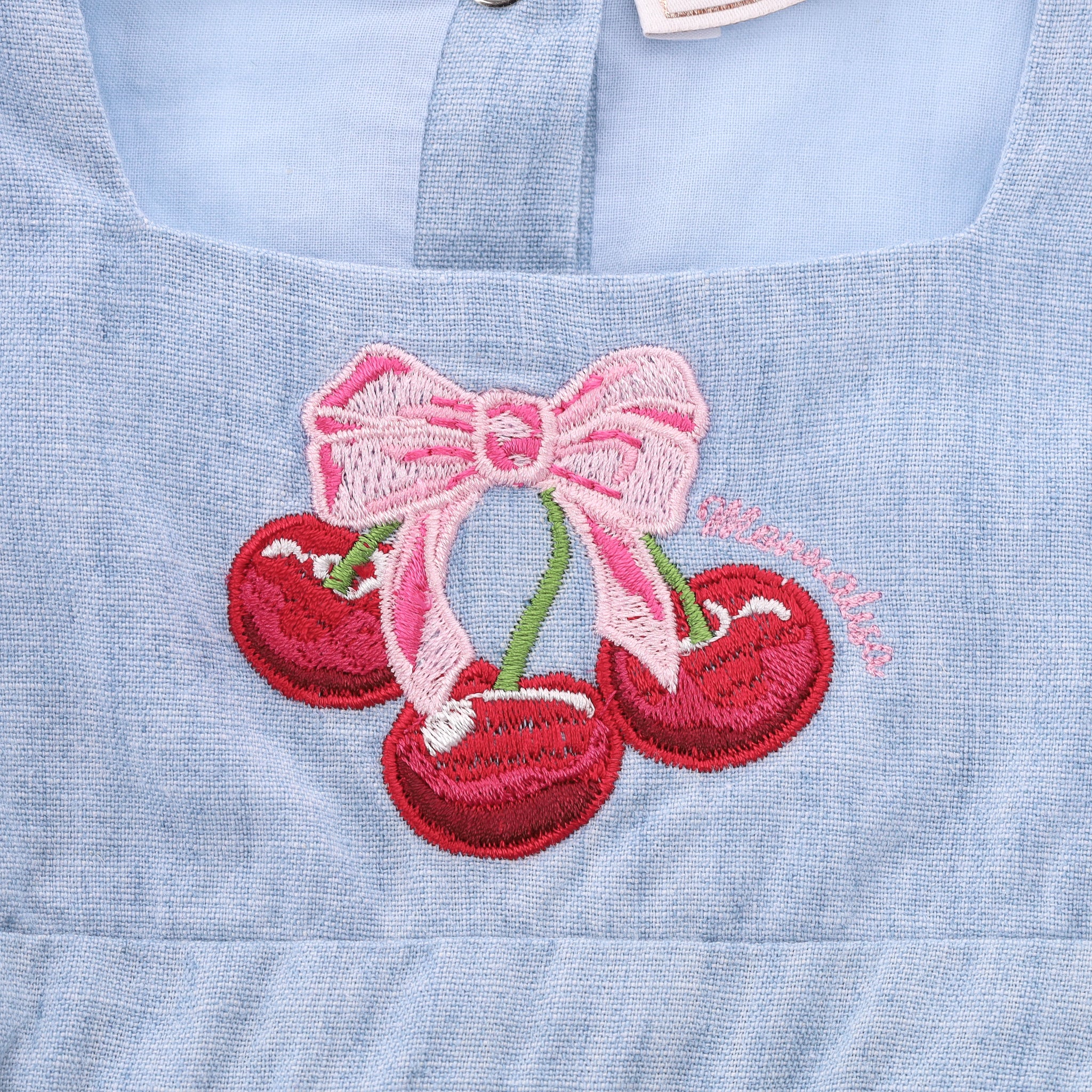 Monnalisa Baby Girl Linen Blend Romper Dress. Size 3M - Image 3