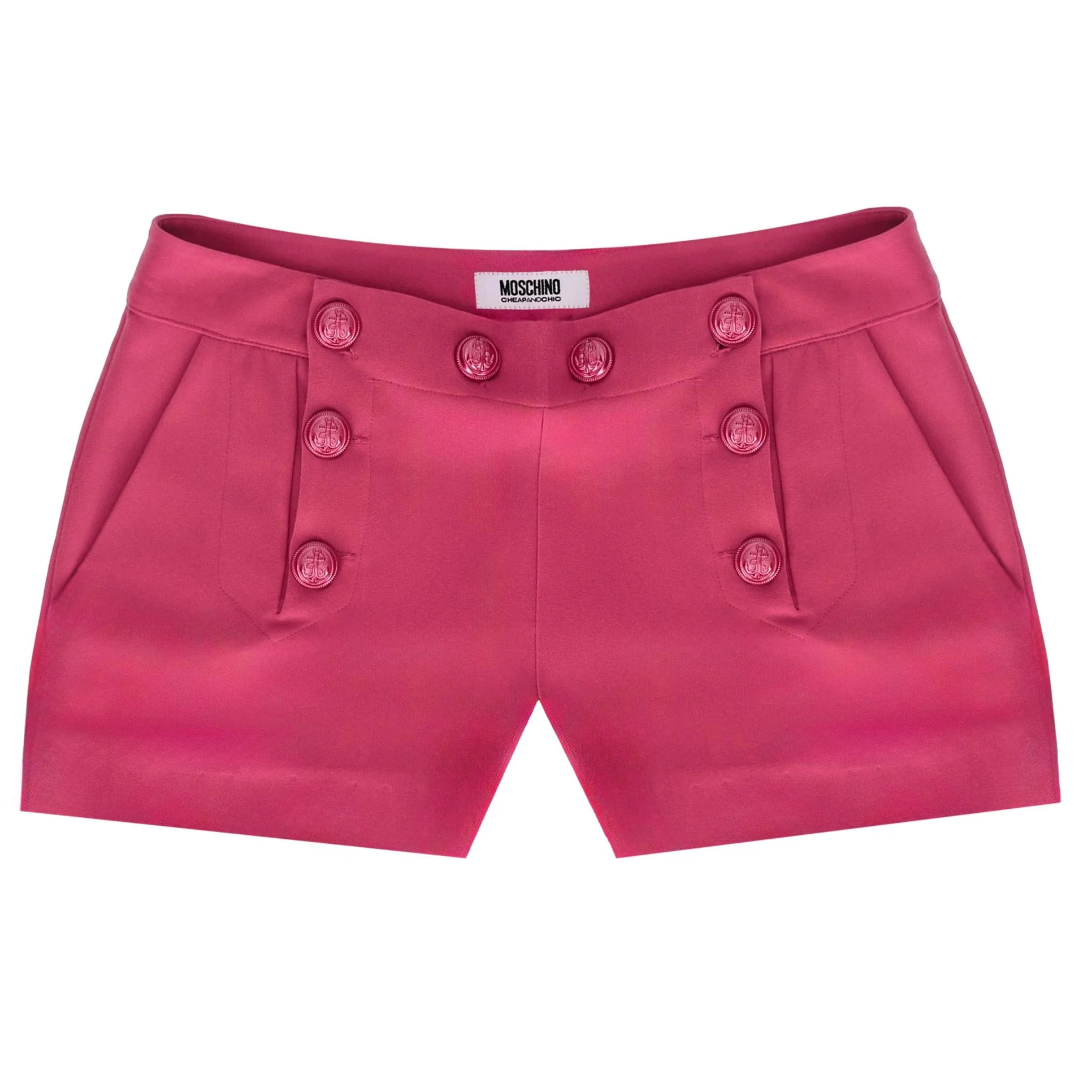 Moschino Cheap and Chic Shorts With Anchor Embossed Buttons. Size 38IT