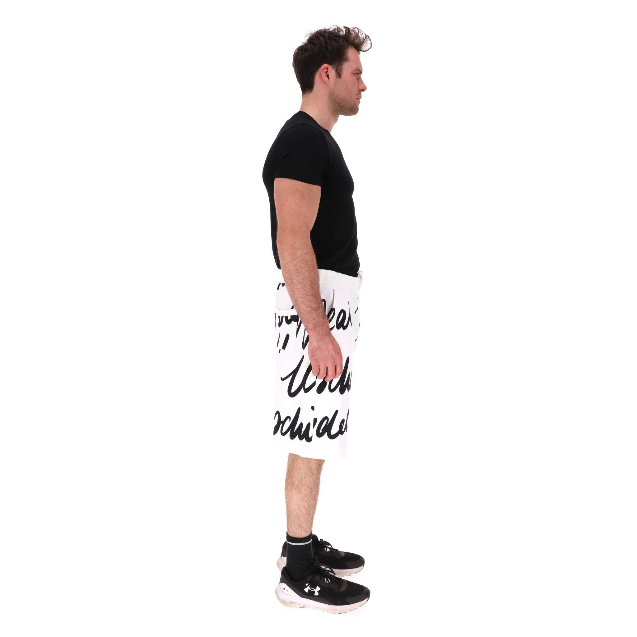 Moschino Cotton Shorts With All-Over Logo Print. Size XXL - Image 3