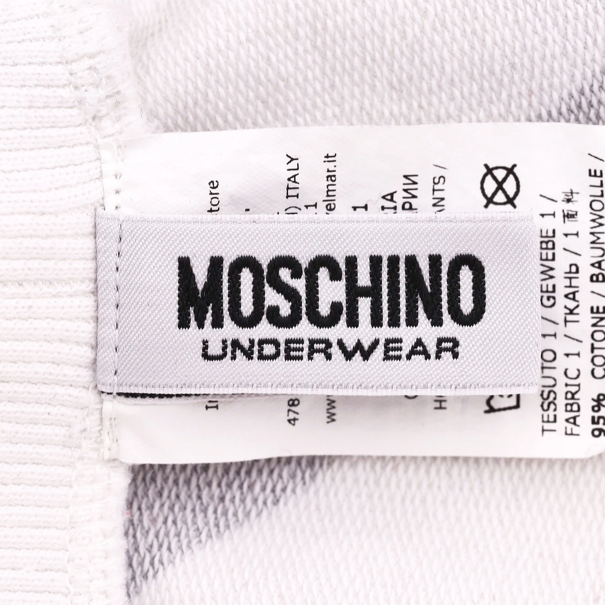 Moschino Cotton Shorts With All-Over Logo Print. Size XXL - Image 6