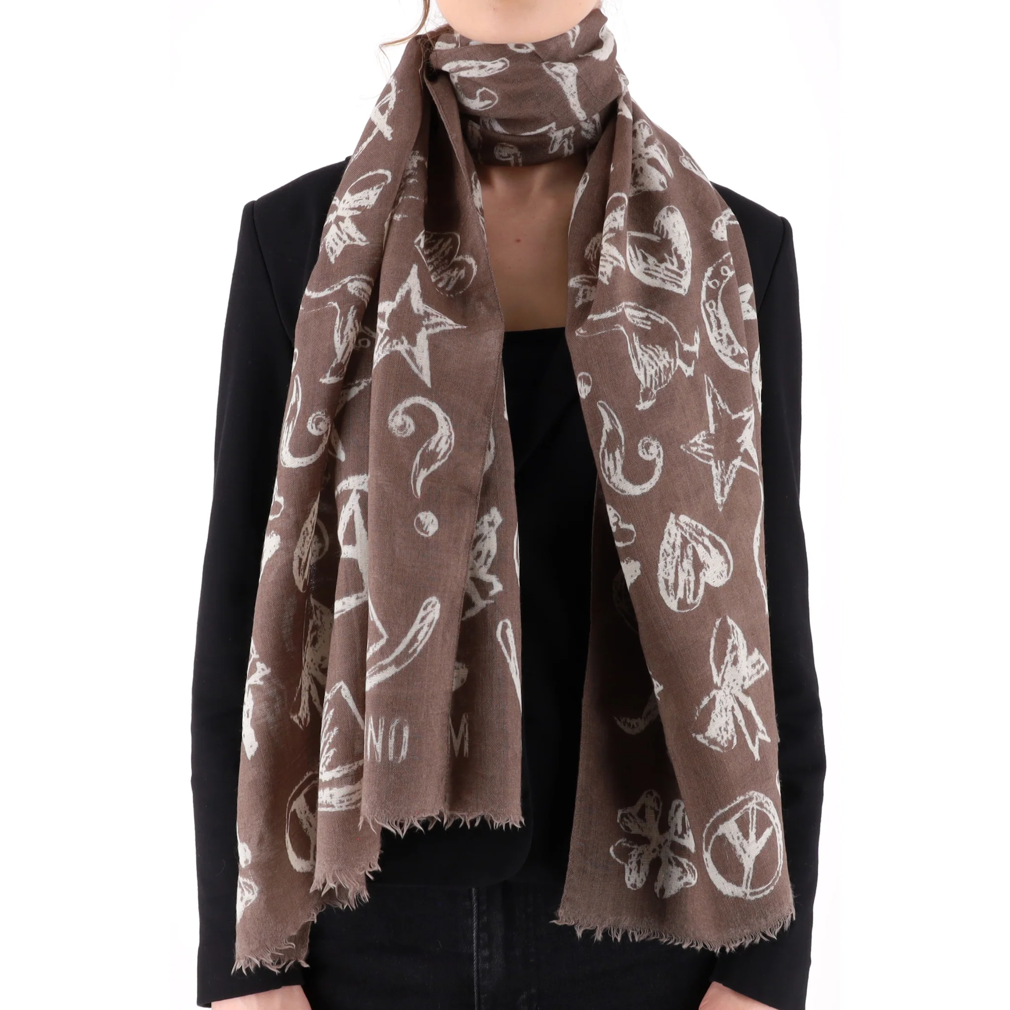 Moschino Multi-Print Wool Scarf - Image 2