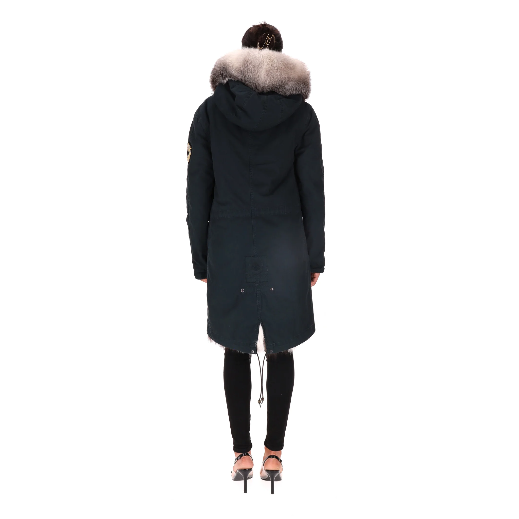 Mr & Mrs Fox Fur Lined Hooded Parka Coat/Jacket. Size XS - Image 5