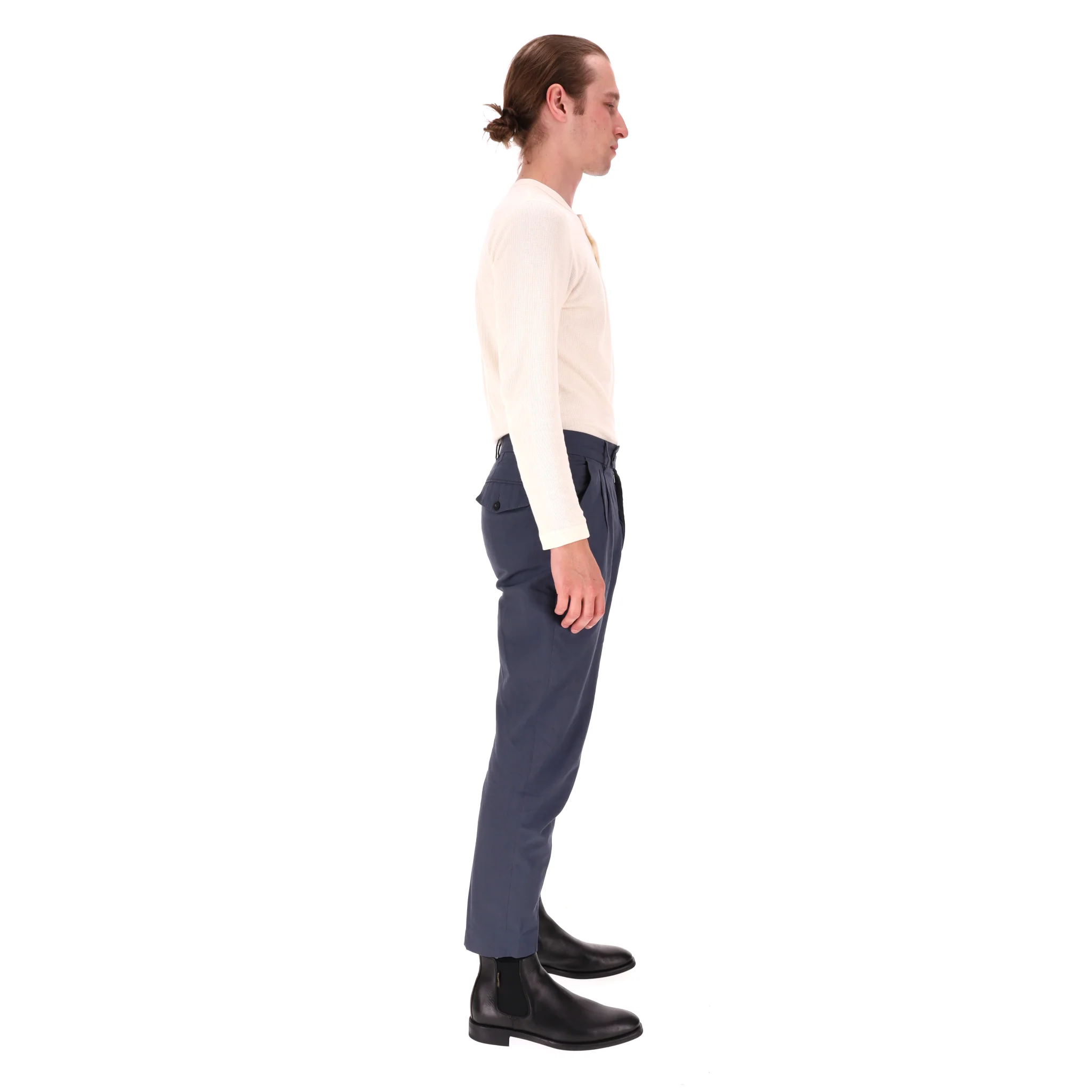 Mr P. Tapered Linen & Cotton Blend Trousers. Size 30 - Image 3