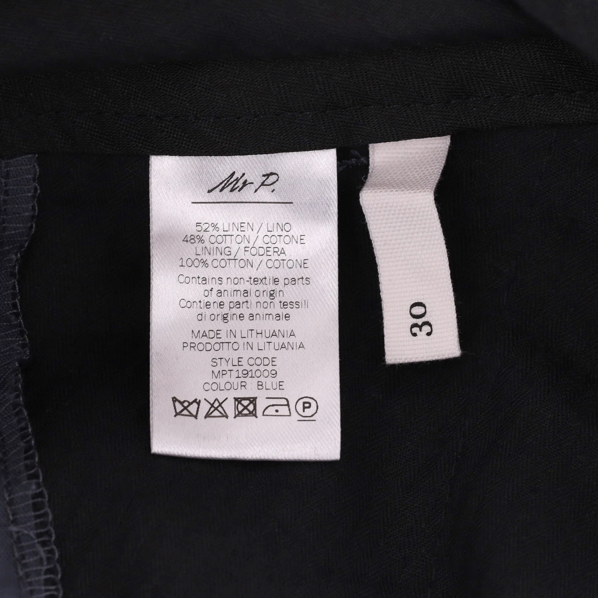 Mr P. Tapered Linen & Cotton Blend Trousers. Size 30 - Image 7