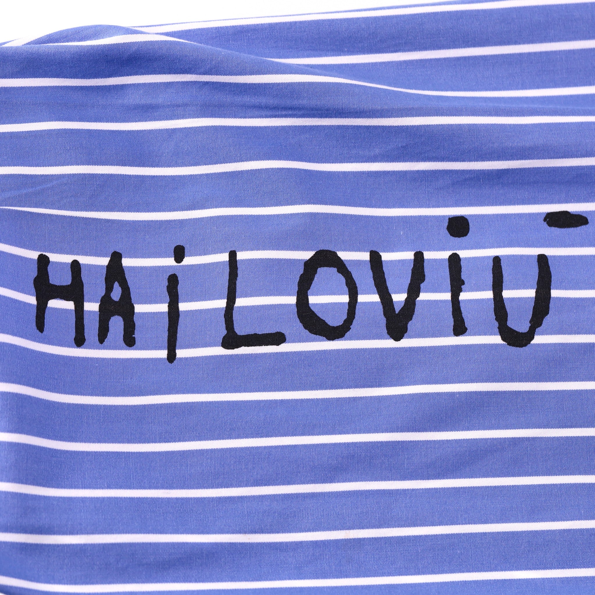 MSGM Cotton Striped Graphic Print Shirt. Size 40 - Image 7