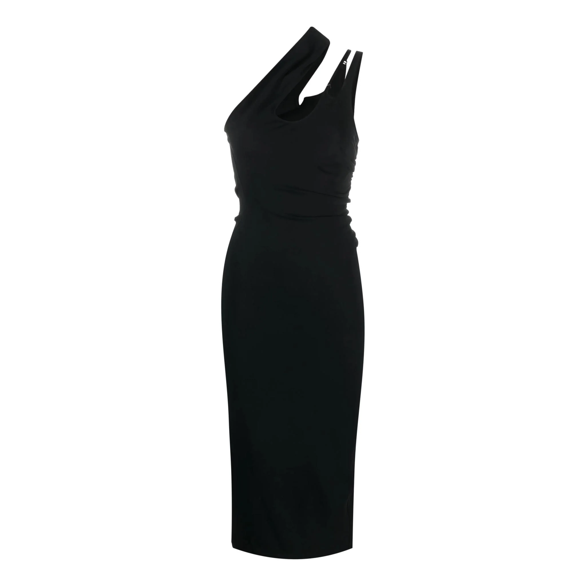Mugler Asymmetric Cut-Out Neckline Bodycon Dress. Size 40FR
